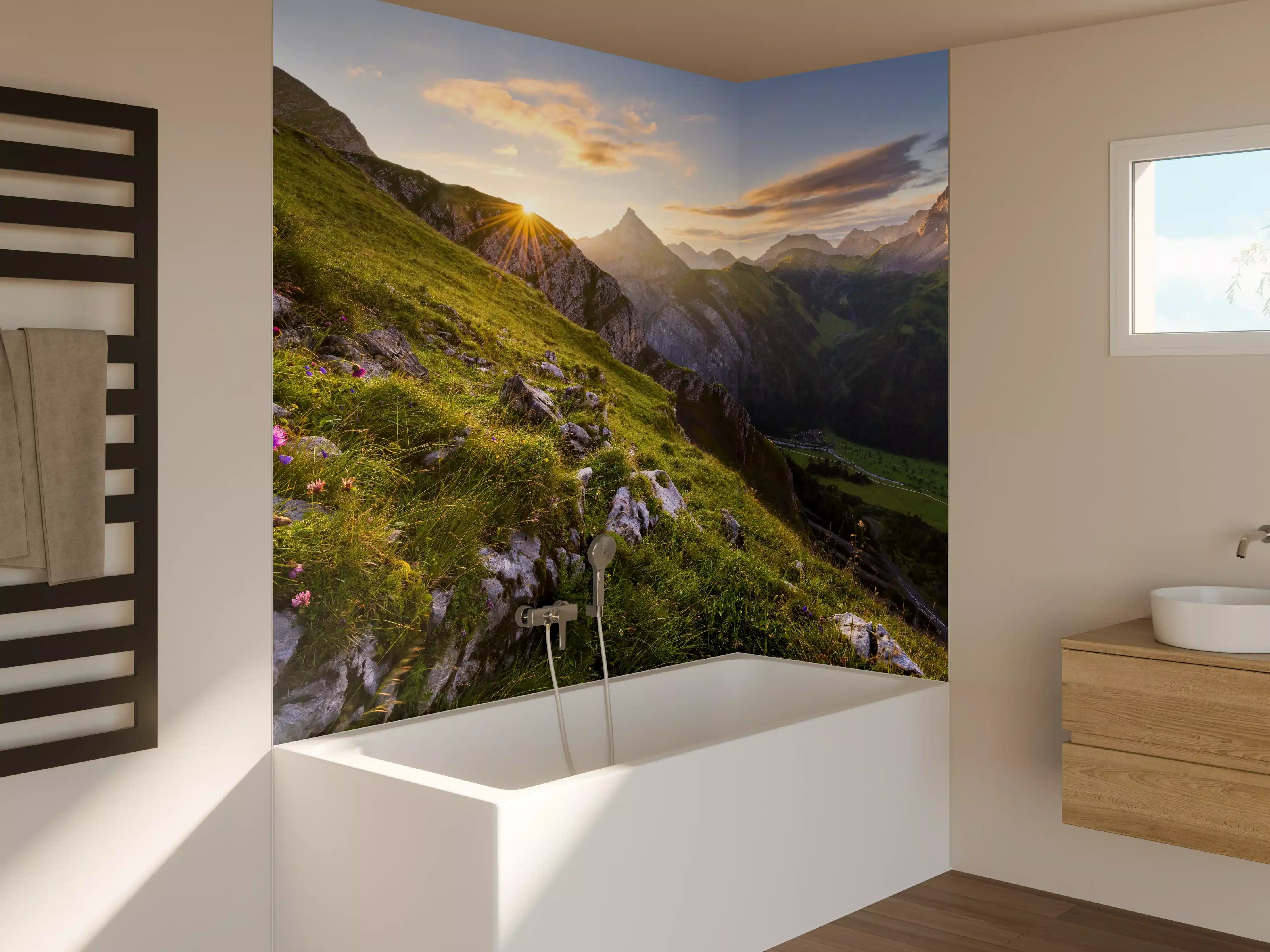 Badewannen-Rückwand - Minimalistisches Grau-Weißes Töpferwerkzeug-Set für Kreativität