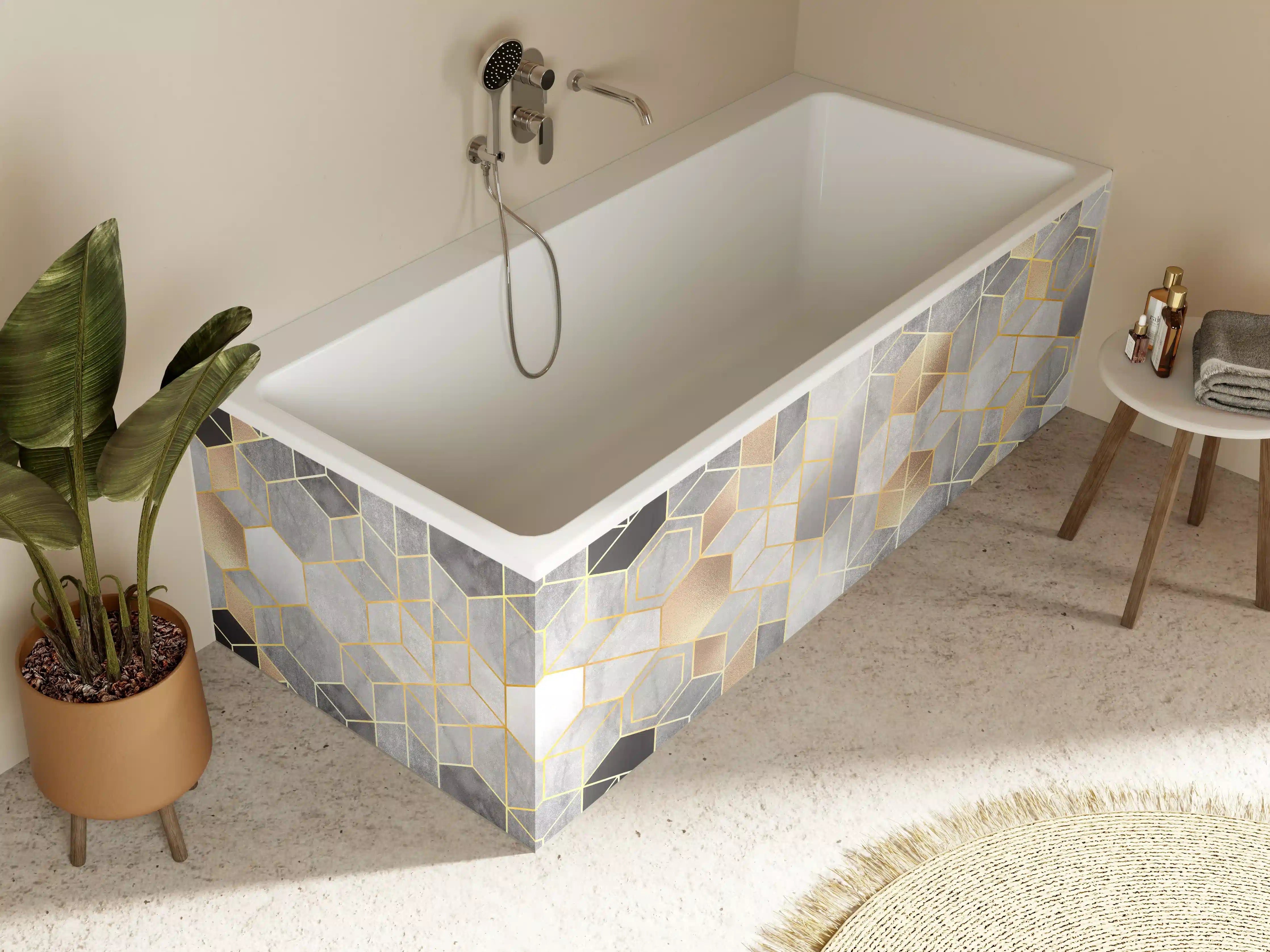 Badewannen-Rückwand - Moderne Darstellung - Luxus