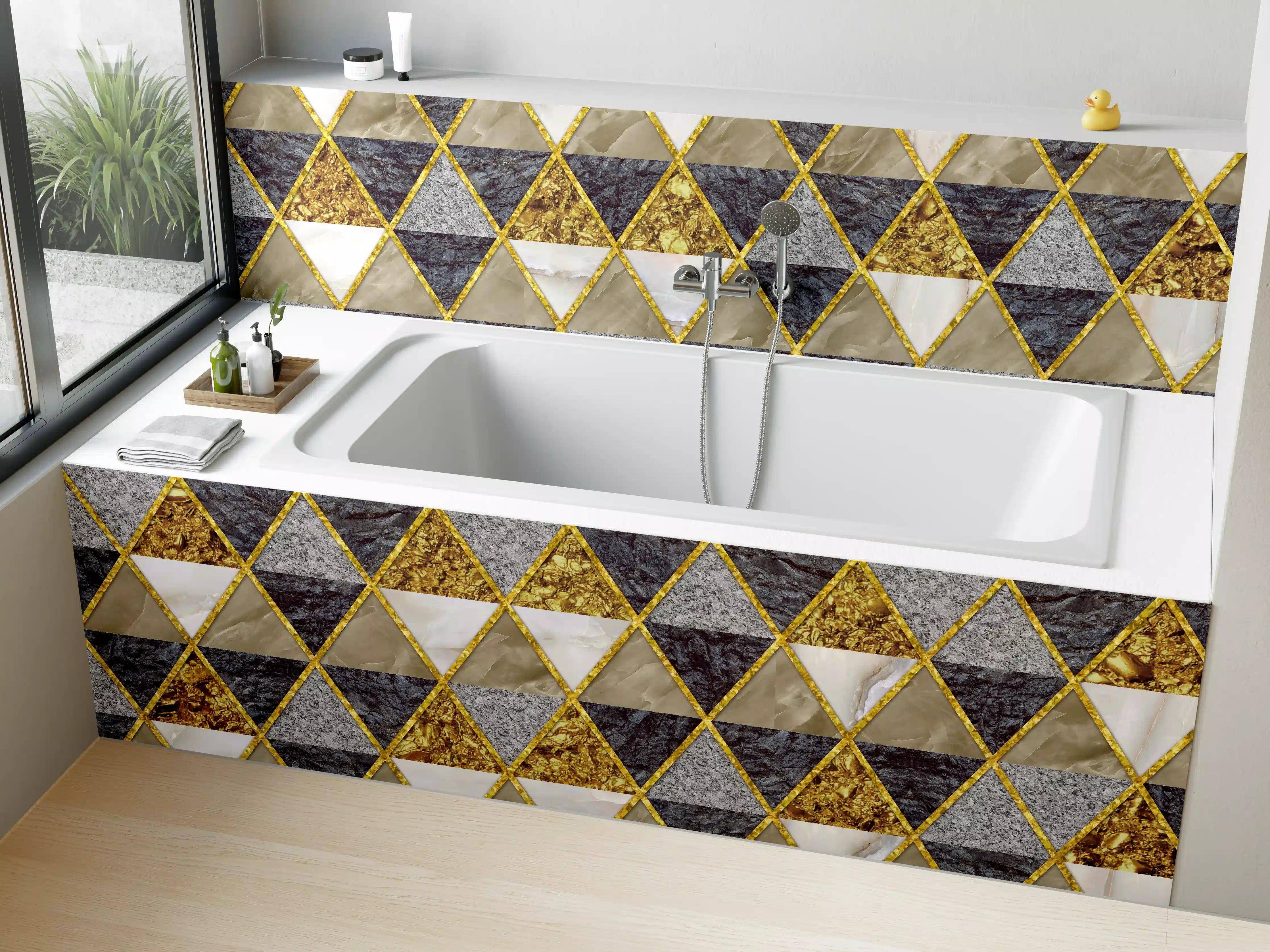 Badewannen-Rückwand - Moderne Wanddekoration - Mosaik