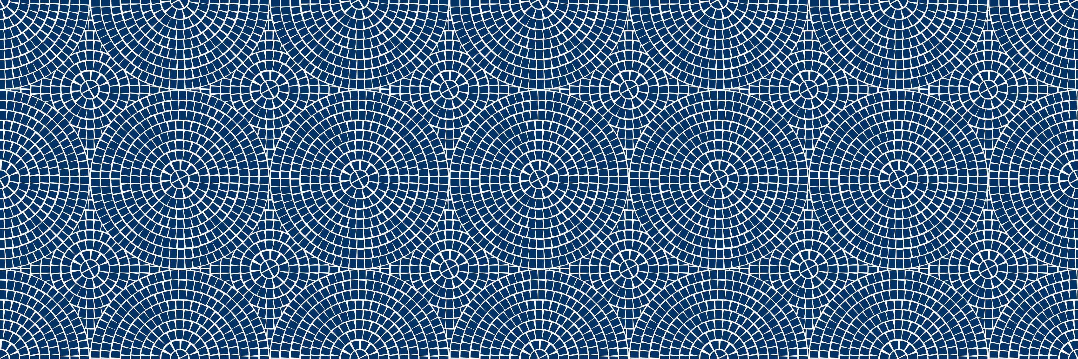 Badewannen-Rückwand-Moderne blaue Geometrie mit Kreismustern