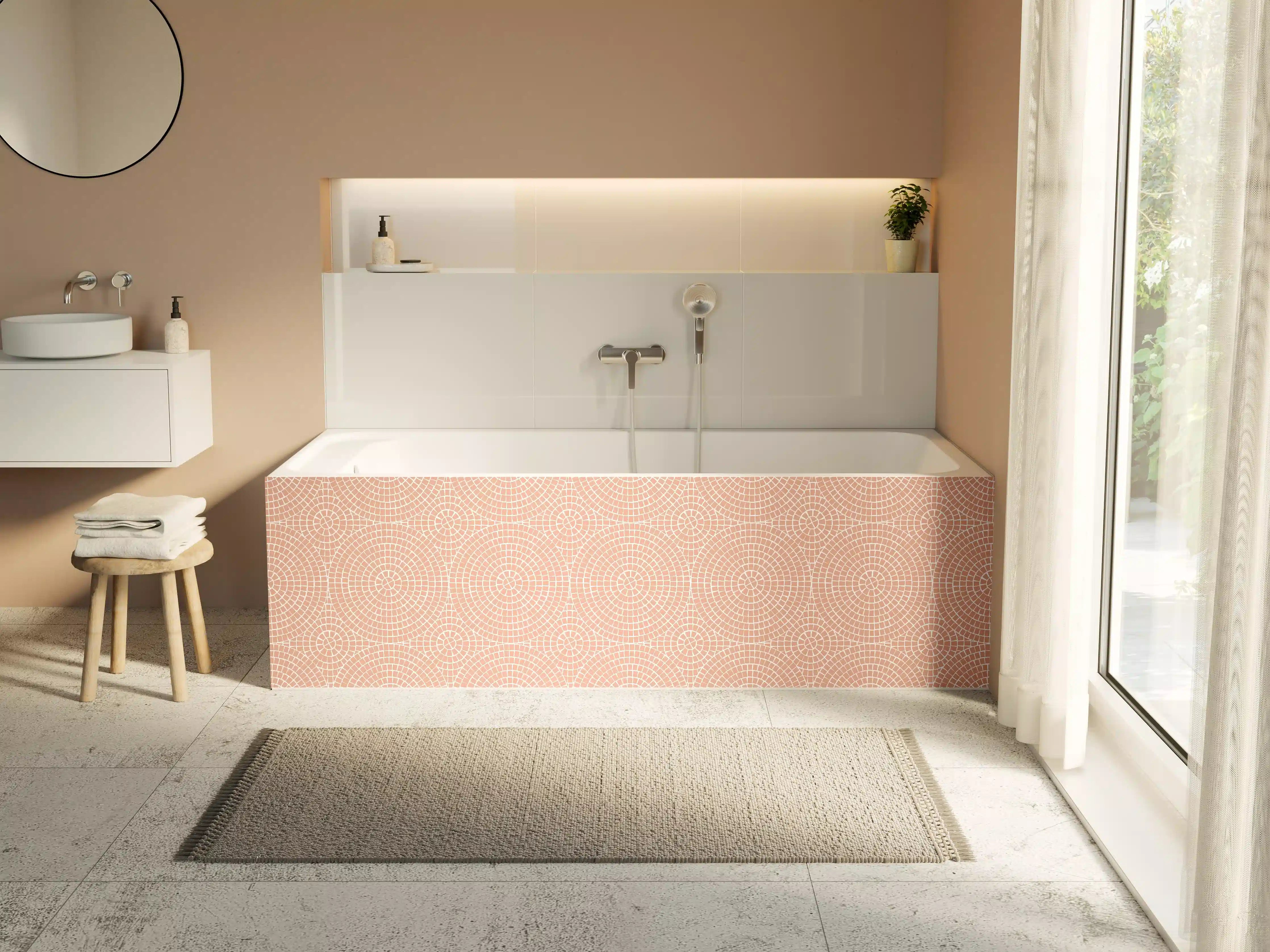 Badewannen-Rückwand - Musterhafte geometrische Design-Textur