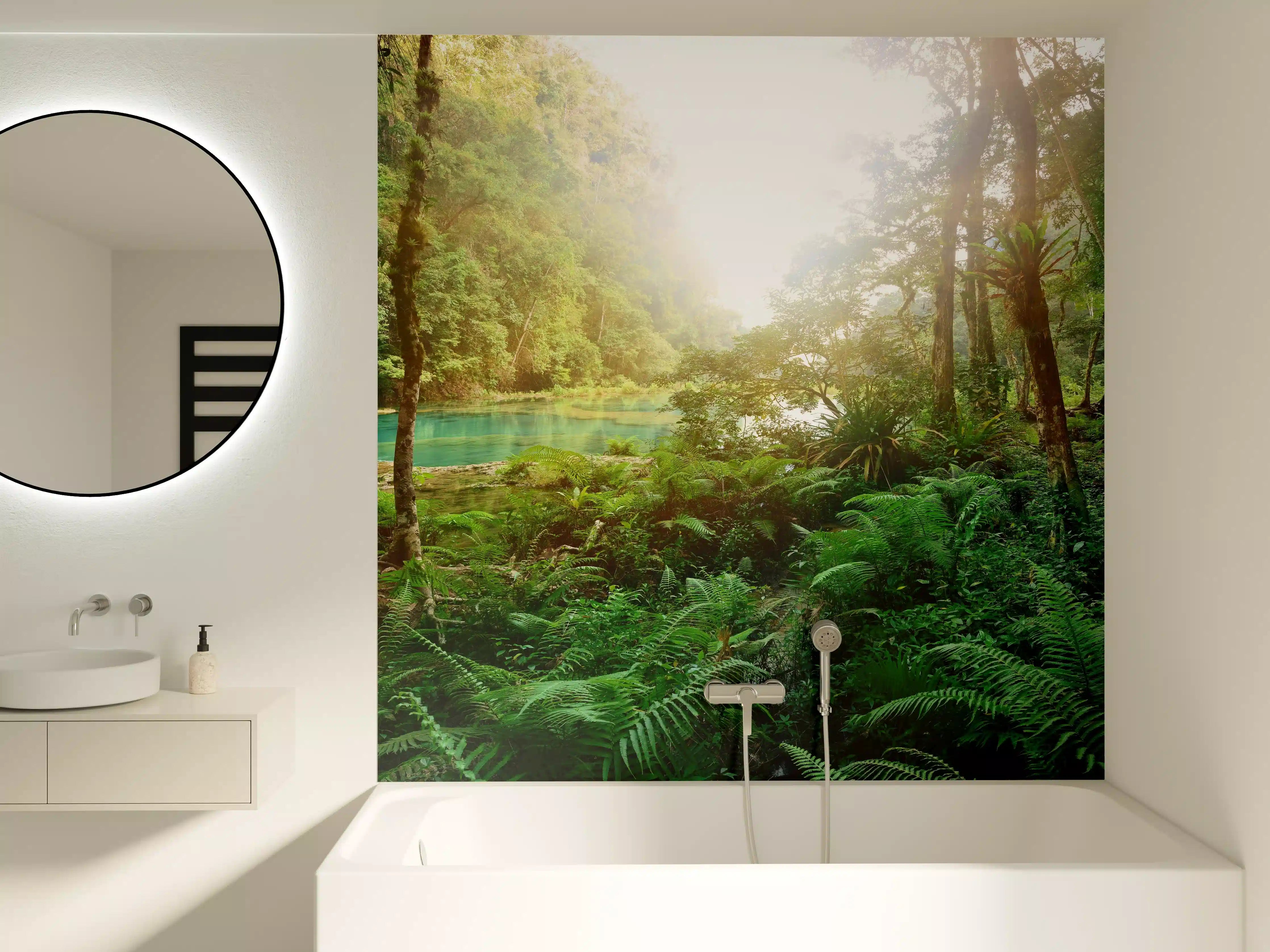 Badewannen-Rückwand - Mysteriöser Maya-Dschungel