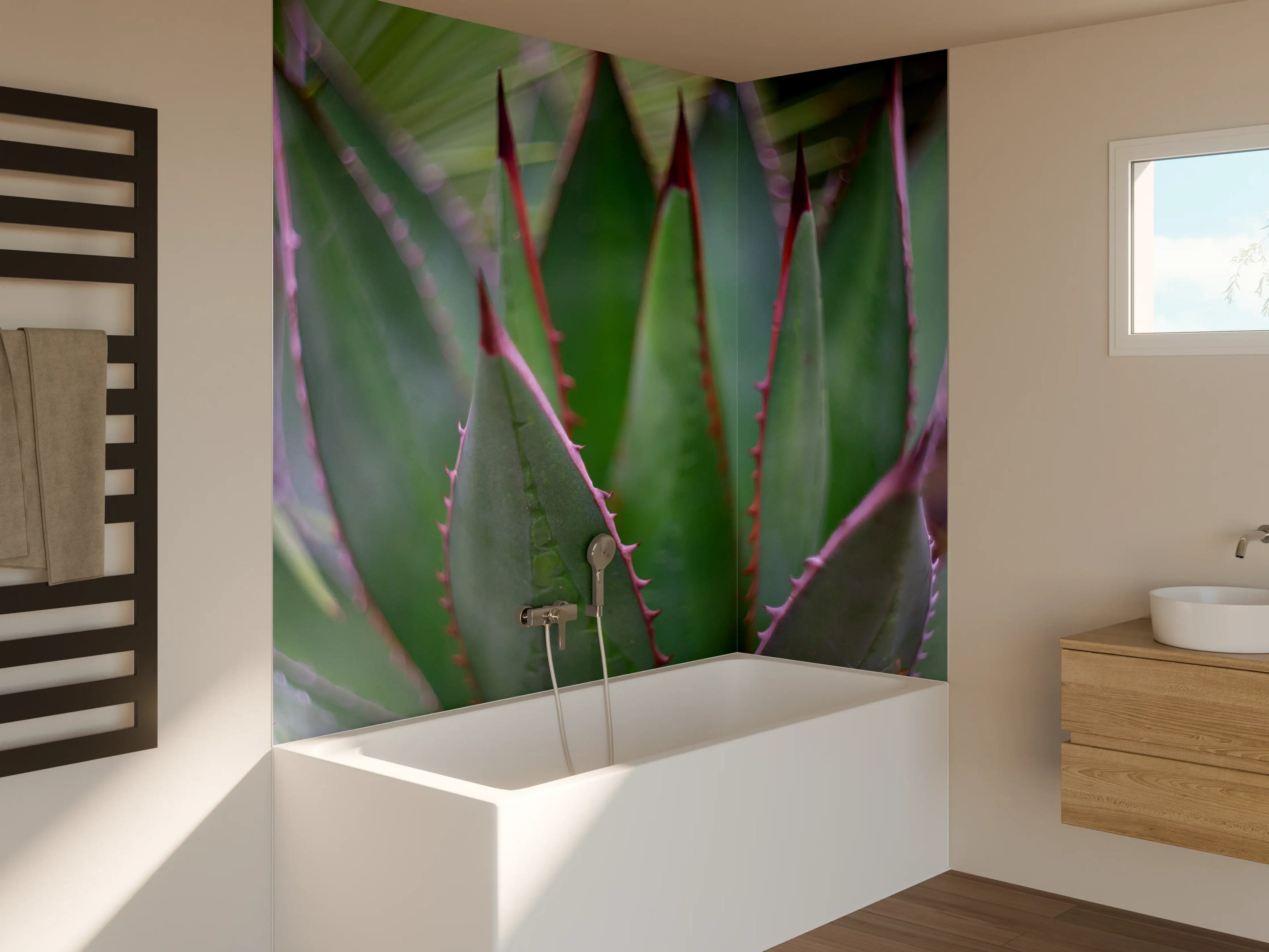 Badewannen-Rückwand - Nahaufnahme - Agave ghiesbreghti