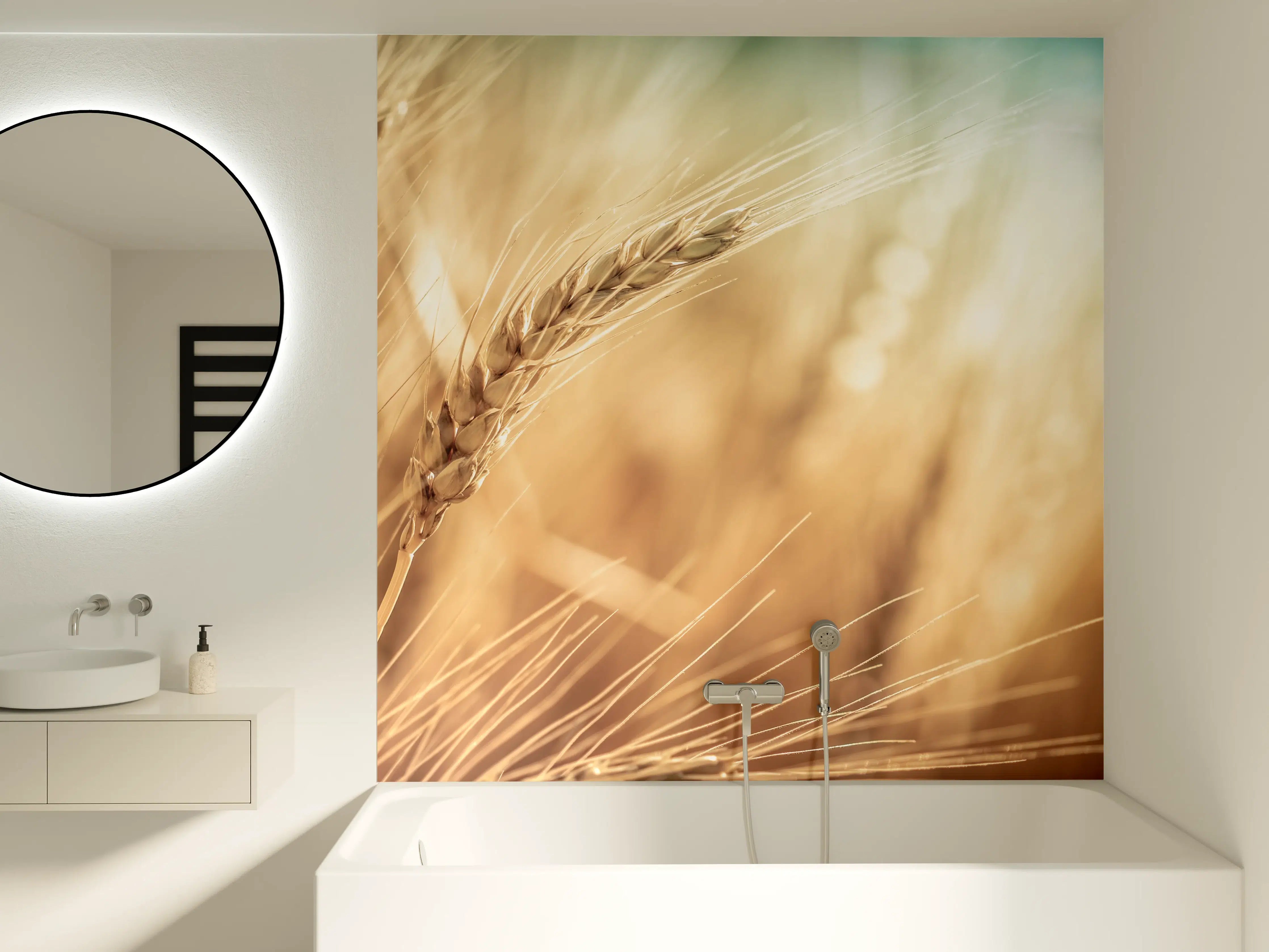 Badewannen-Rückwand - Nahaufnahme von einer Frühlingsblume