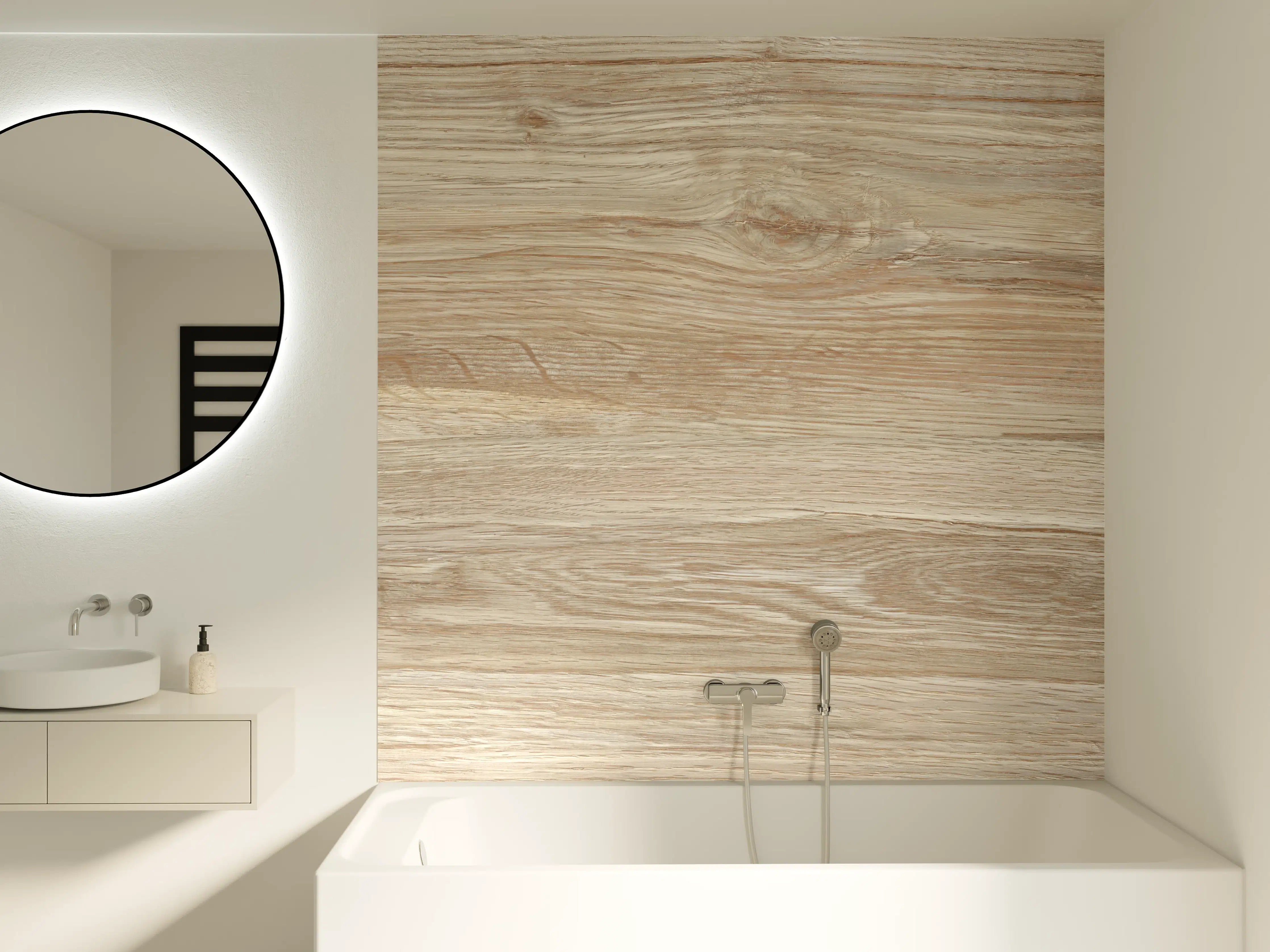 Badewannen-Rückwand - Natürliche Holztextur Hintergrund