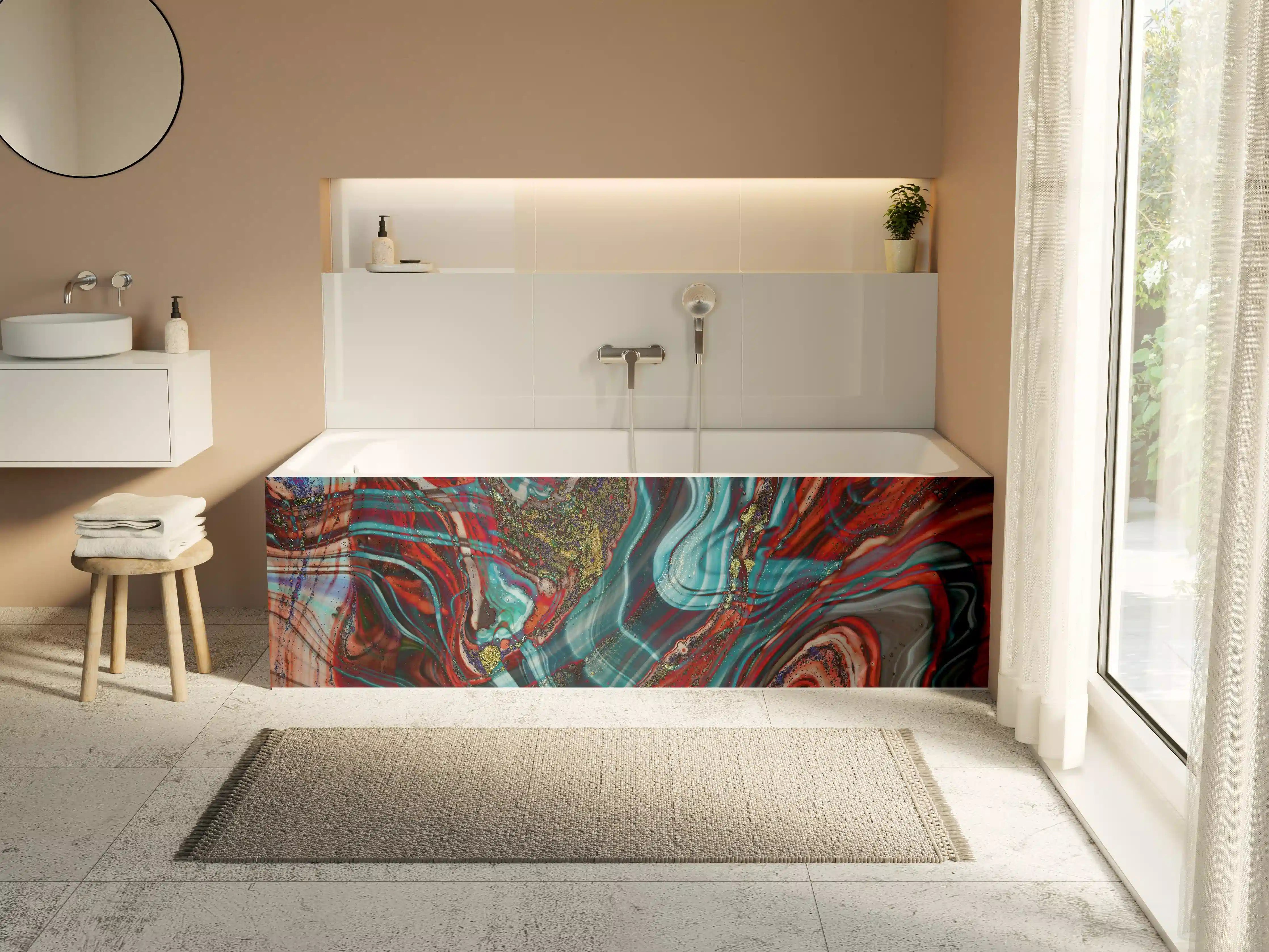 Badewannen-Rückwand - Natürlicher Luxus Marmor