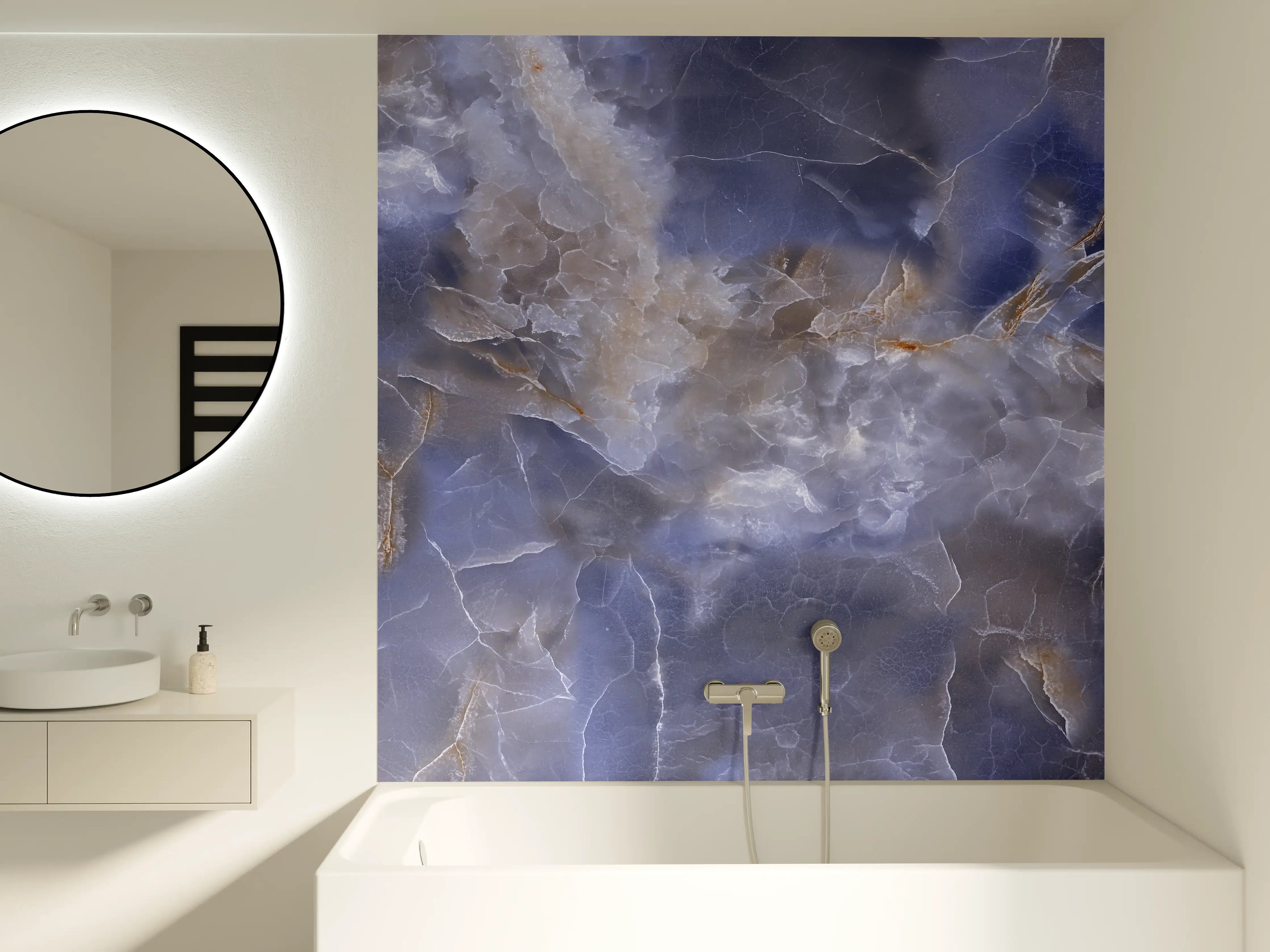 Badewannen-Rückwand - Natürlicher Onyx-Marmor