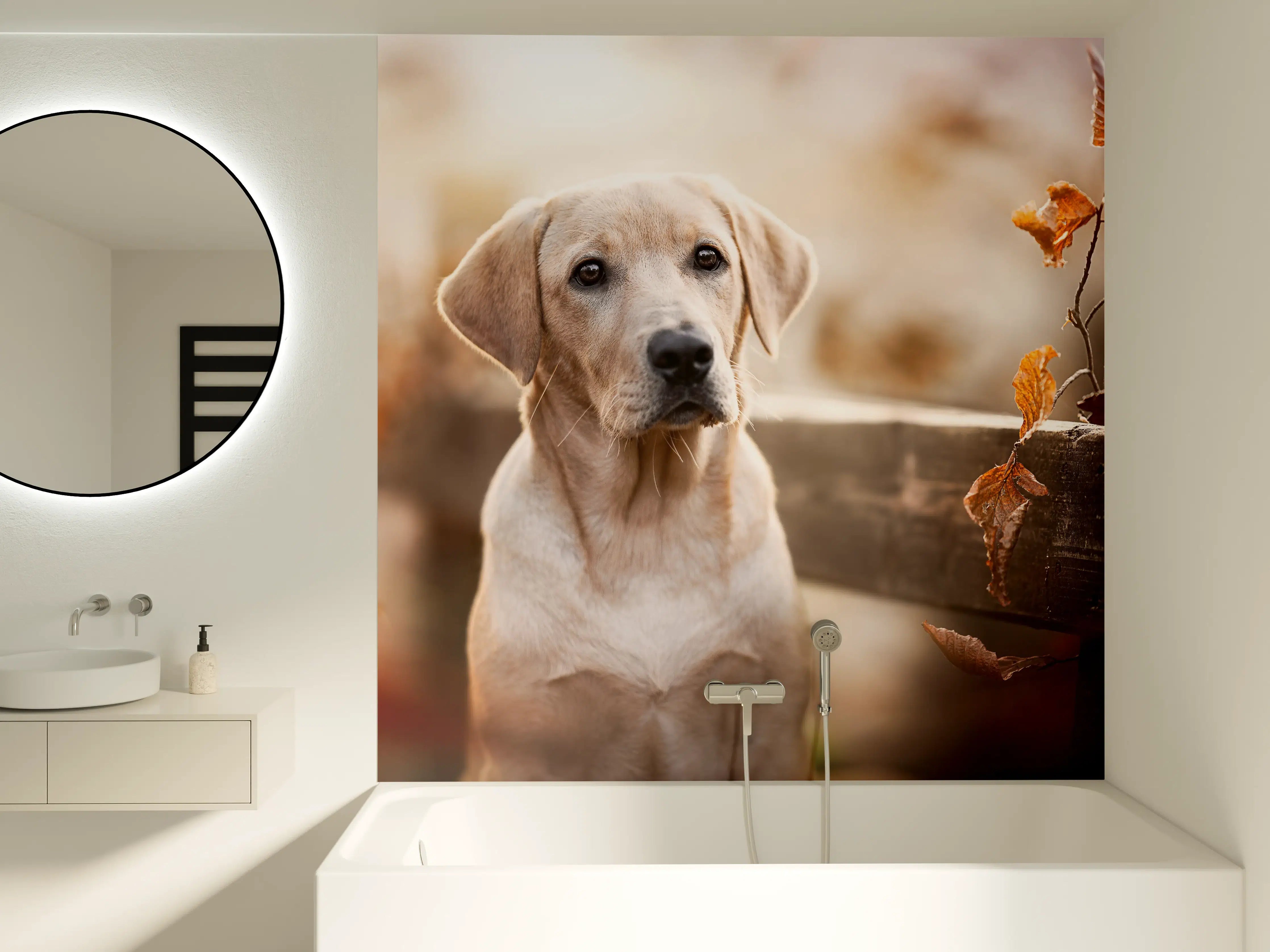 Badewannen-Rückwand - Niedlicher Labrador Welpe