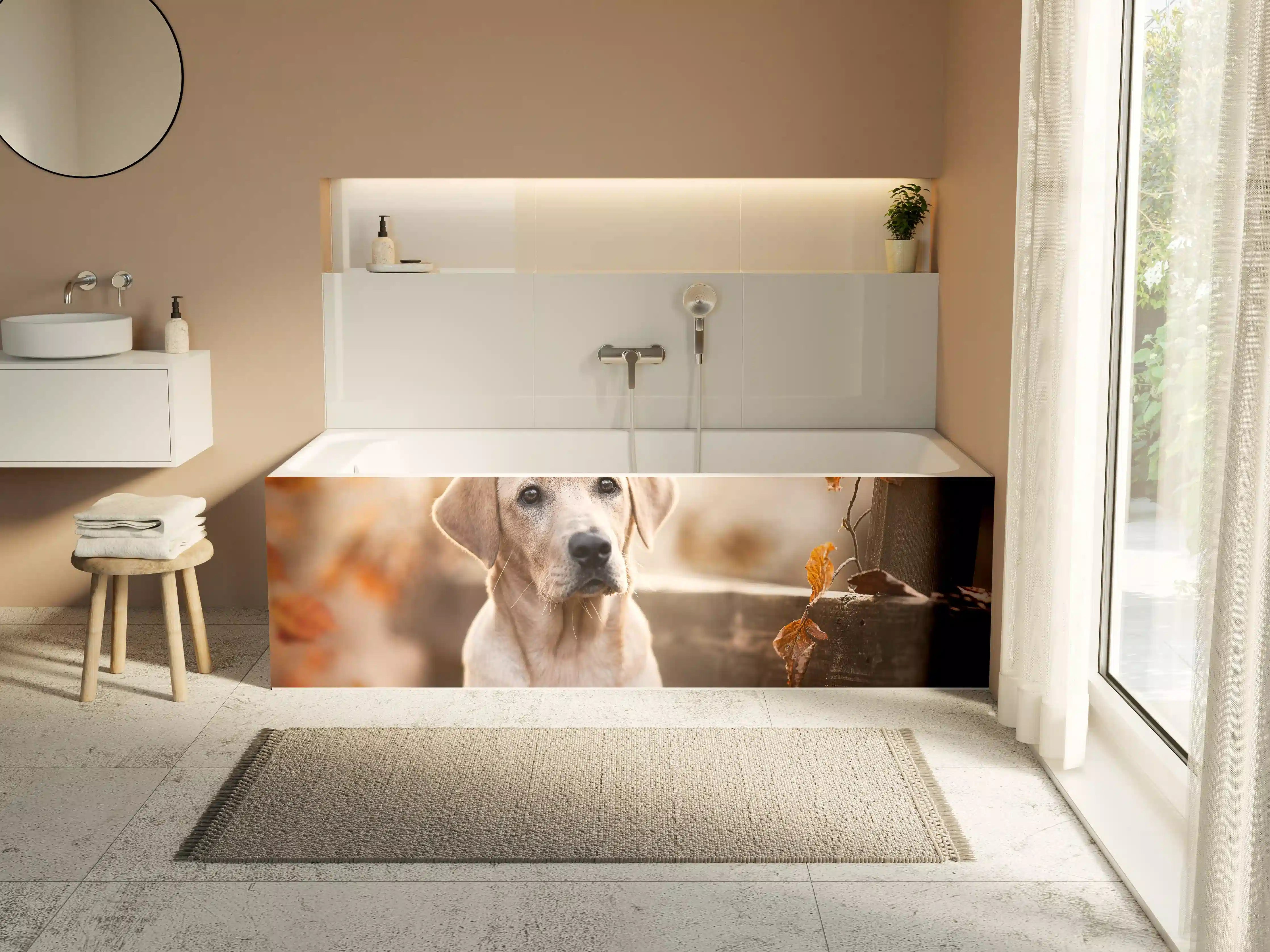 Badewannen-Rückwand - Niedlicher Labrador Welpe