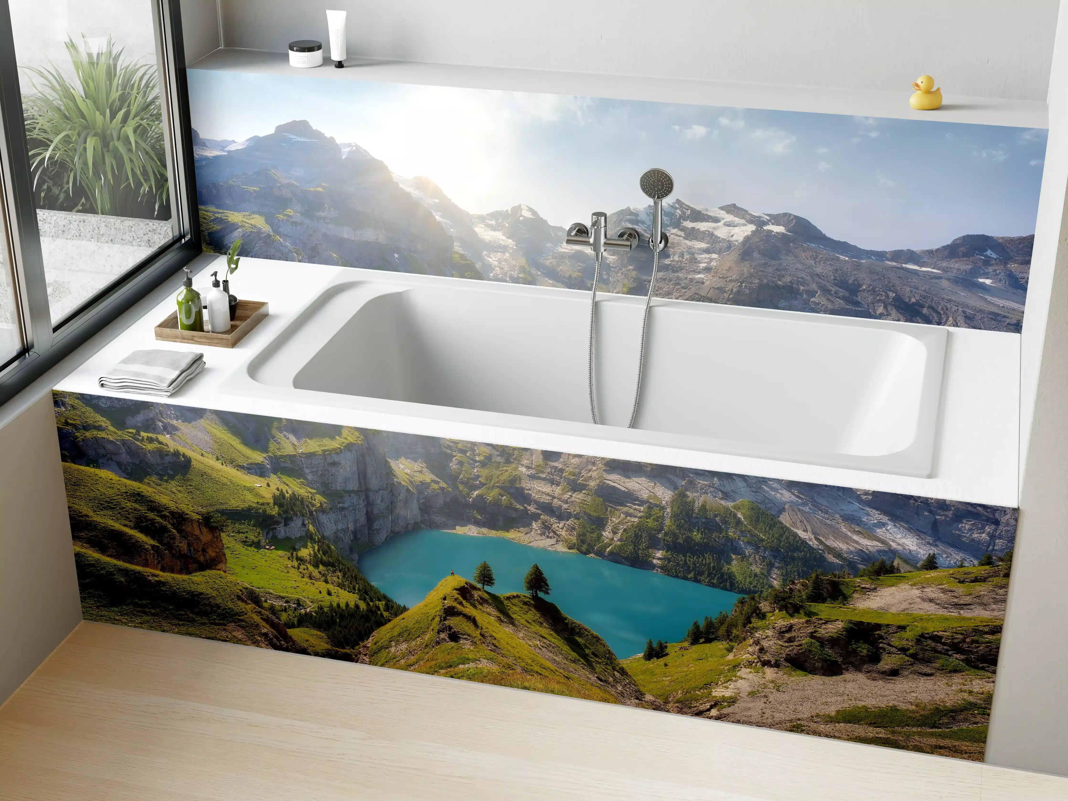 Badewannen-Rückwand - Oeschinensee in den Schweizer Alpen