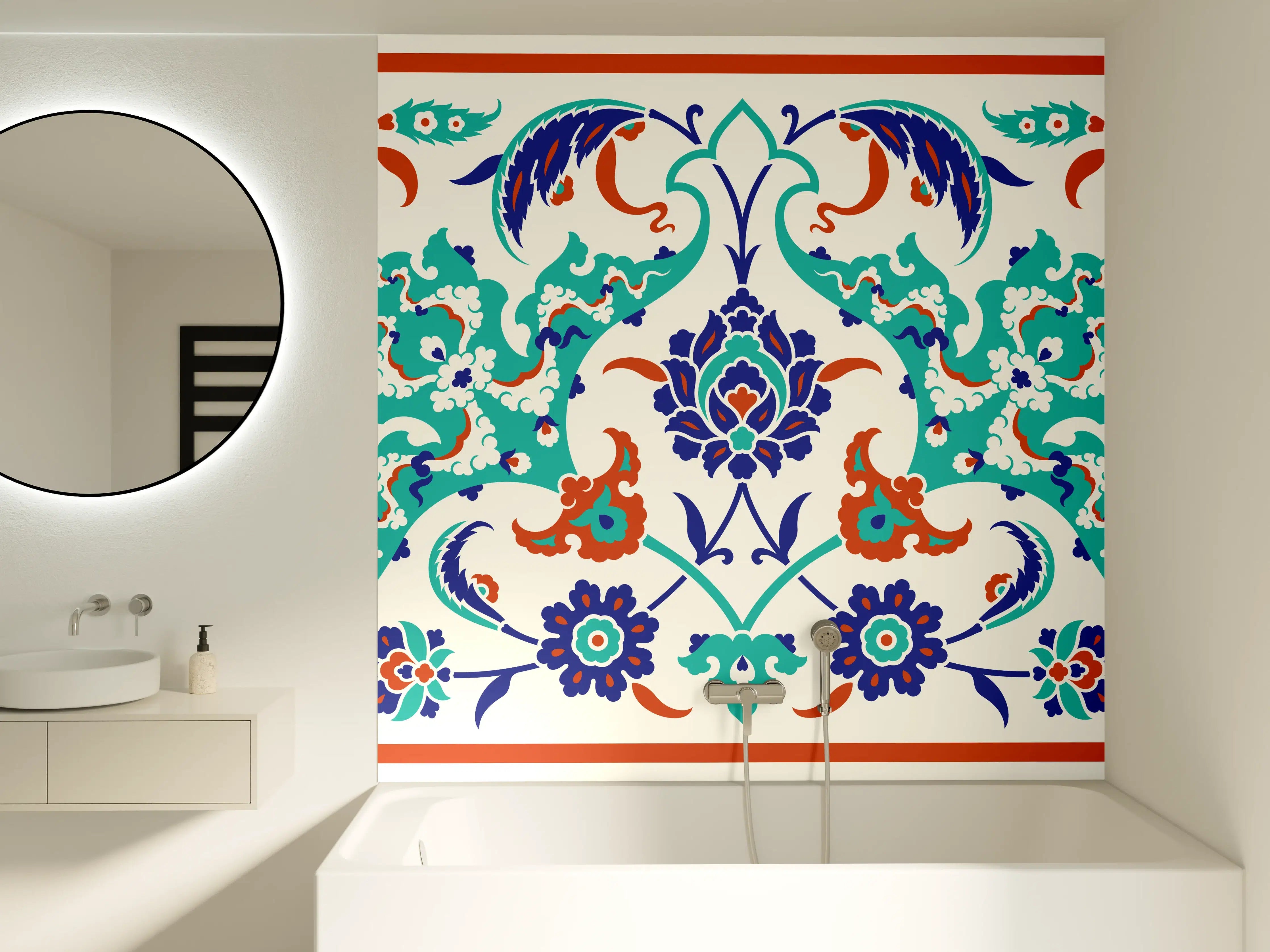Badewannen-Rückwand - Orientalische Fliesen