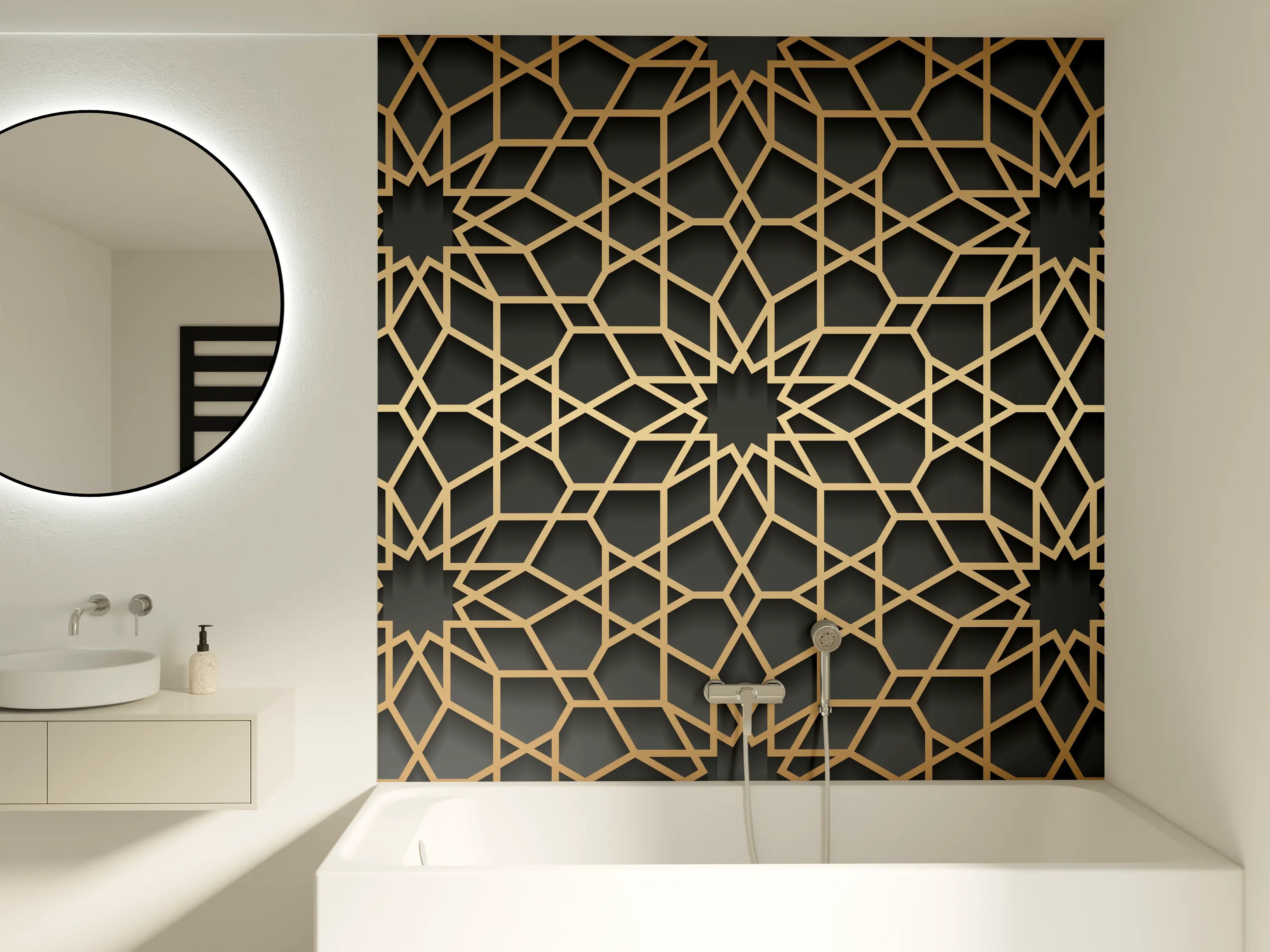 Badewannen-Rückwand - Orientalische Muster