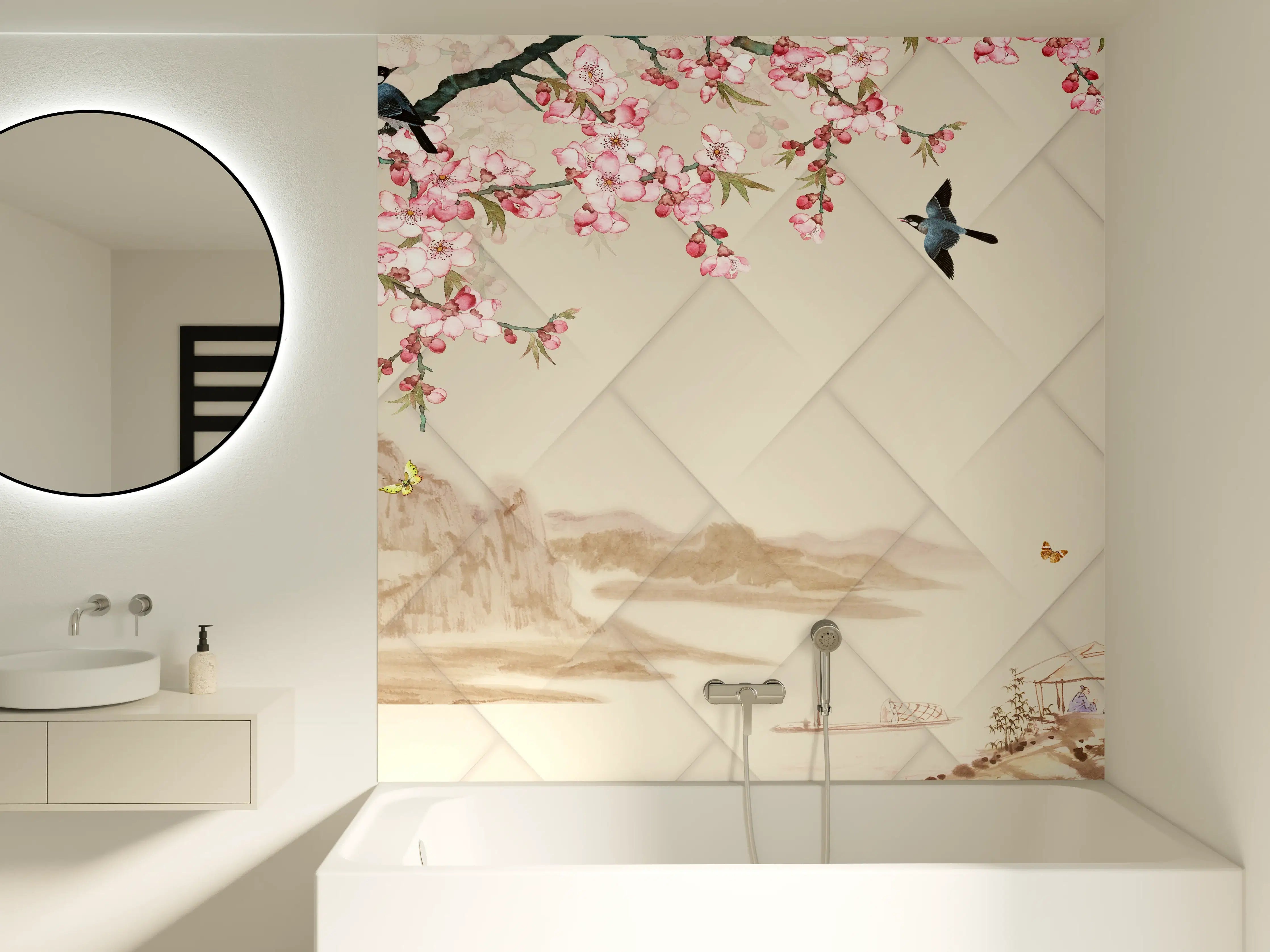 Badewannen-Rückwand - Orientalisches Motiv - Frühling