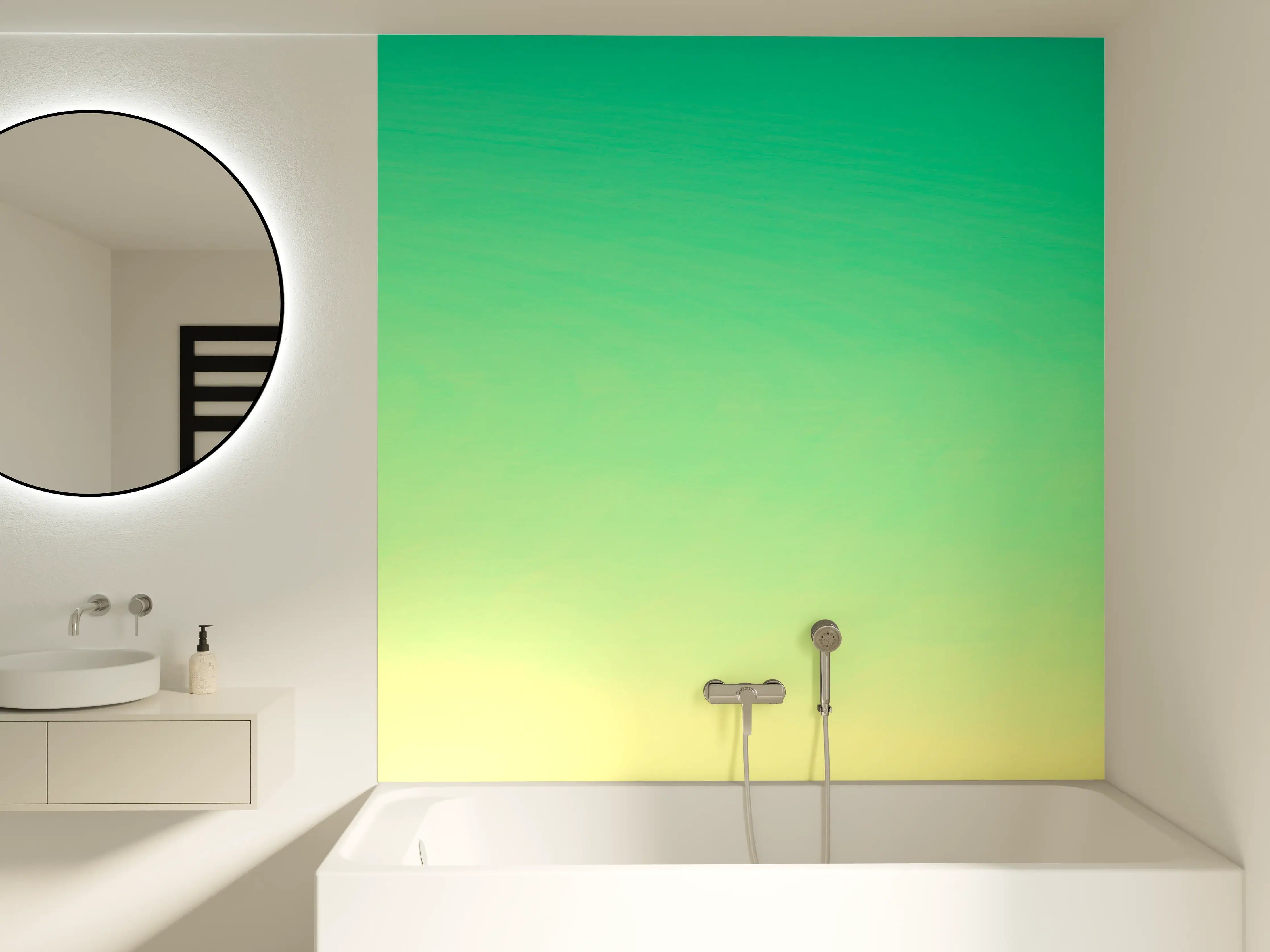 Badewannen-Rückwand - Palme im Panorama-Himmel