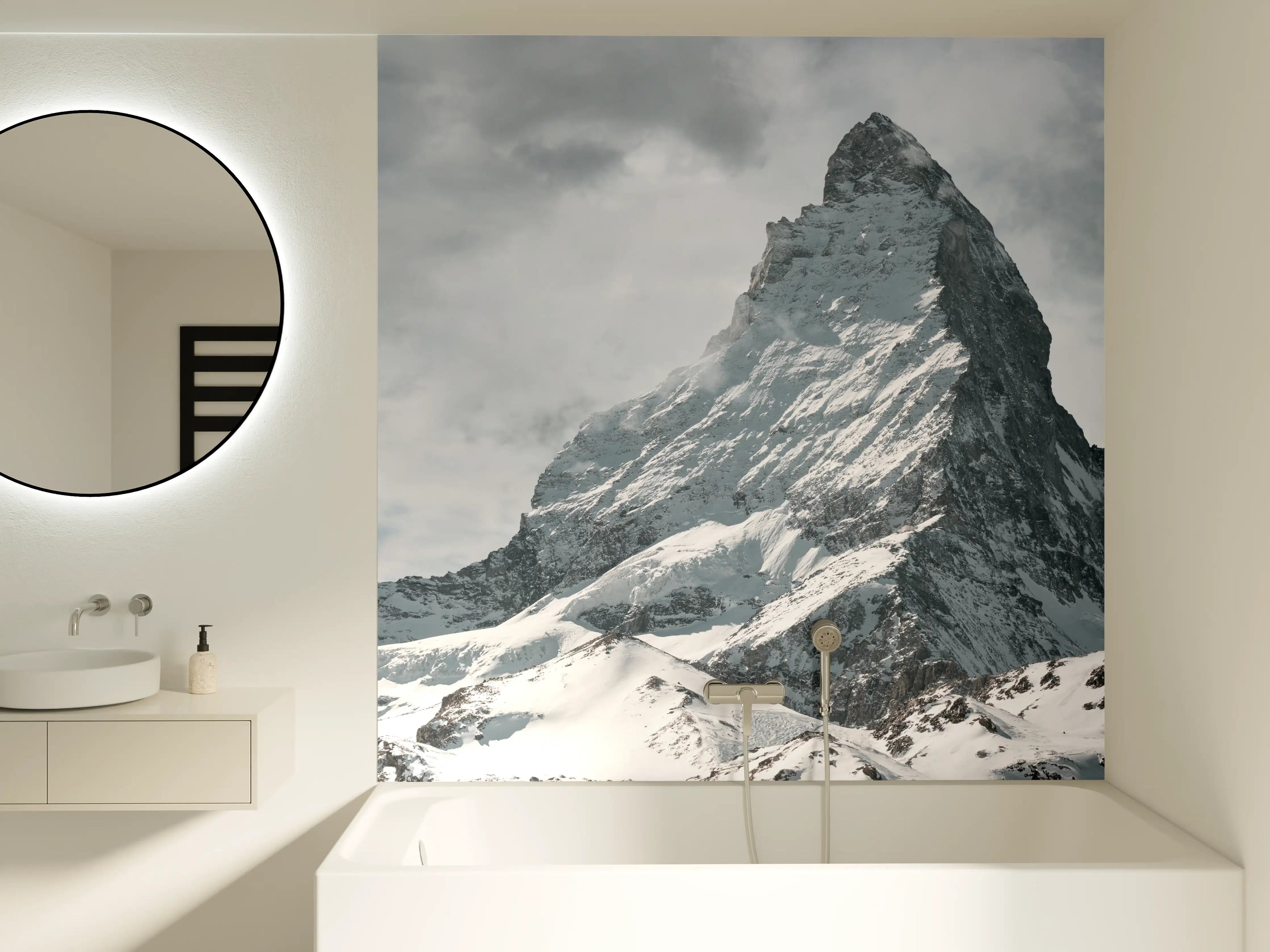 Badewannen-Rückwand - Panorama - Majestätischer Matterhorn - Alpen