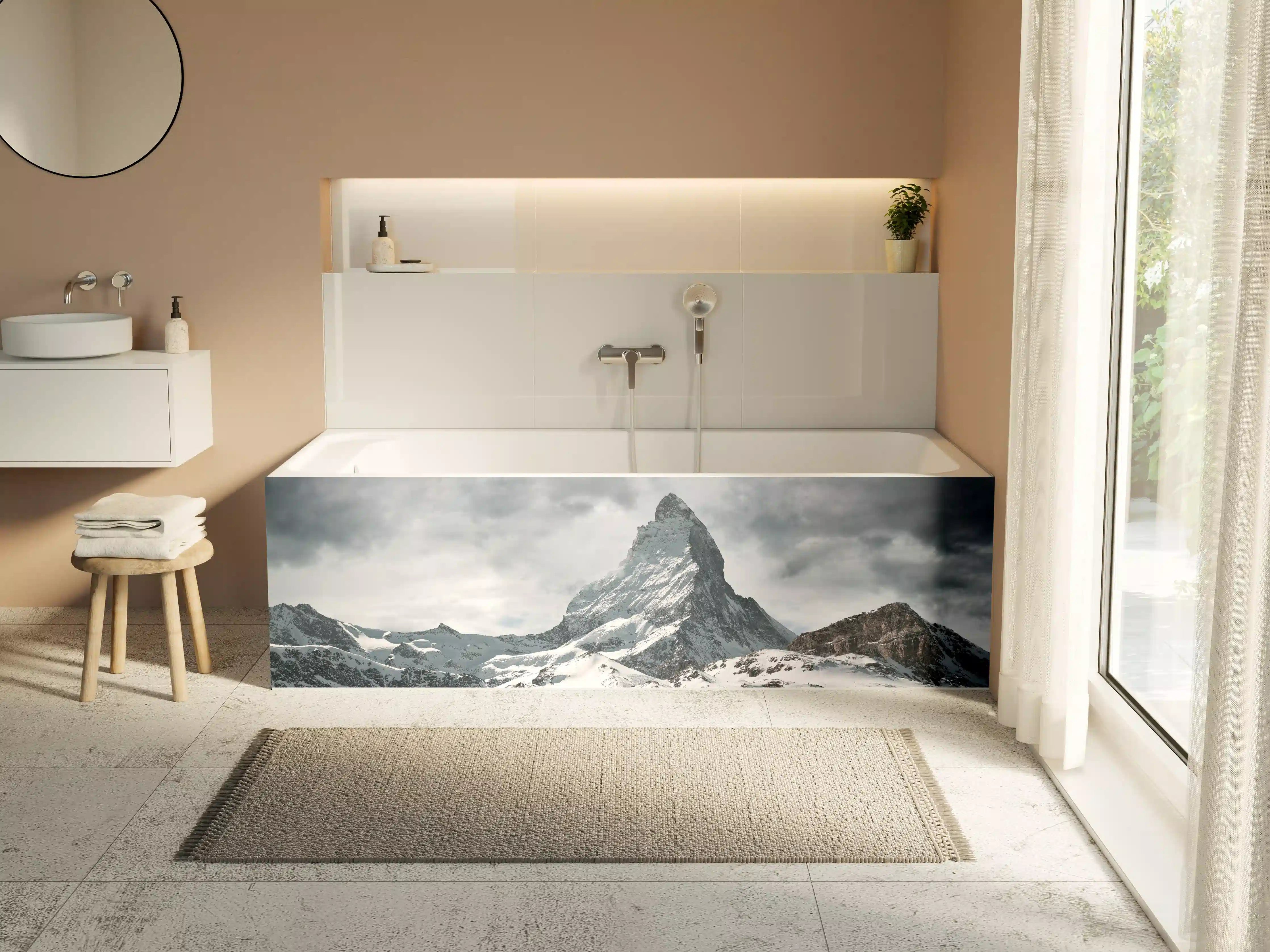 Badewannen-Rückwand - Panorama - Majestätischer Matterhorn - Alpen