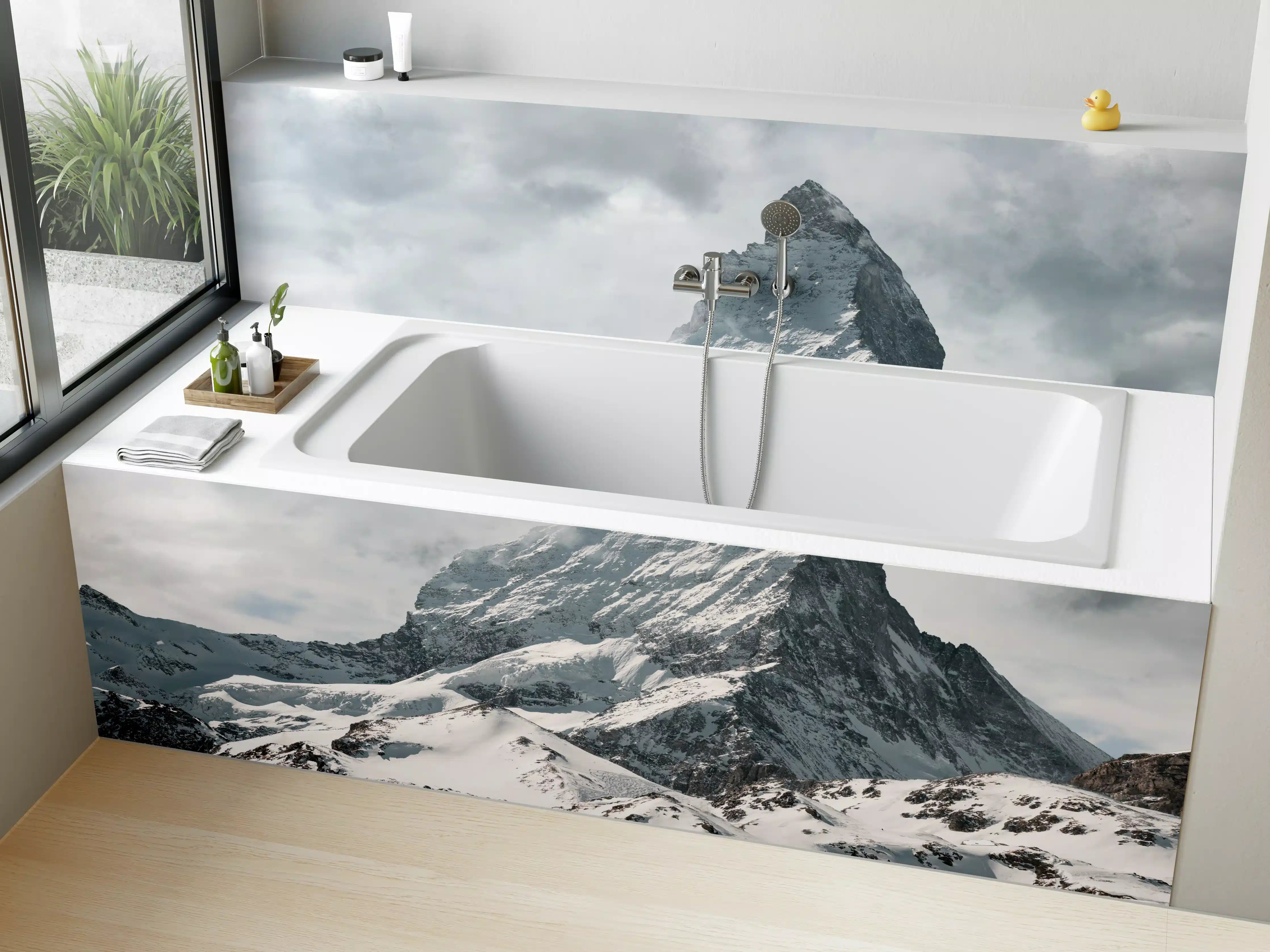 Badewannen-Rückwand - Panorama - Majestätischer Matterhorn - Alpen