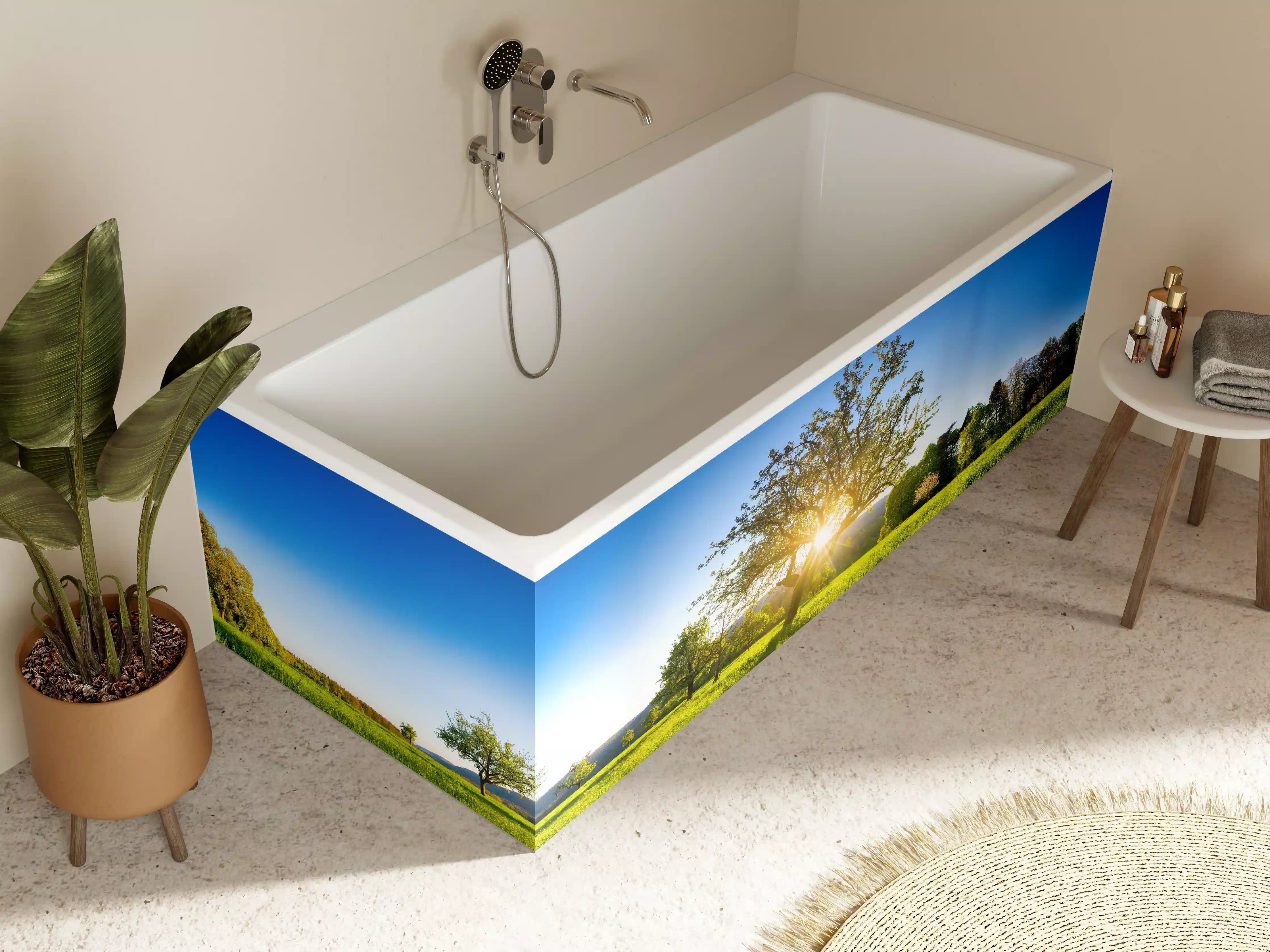 Badewannen-Rückwand - Panorama Ländliche Idylle