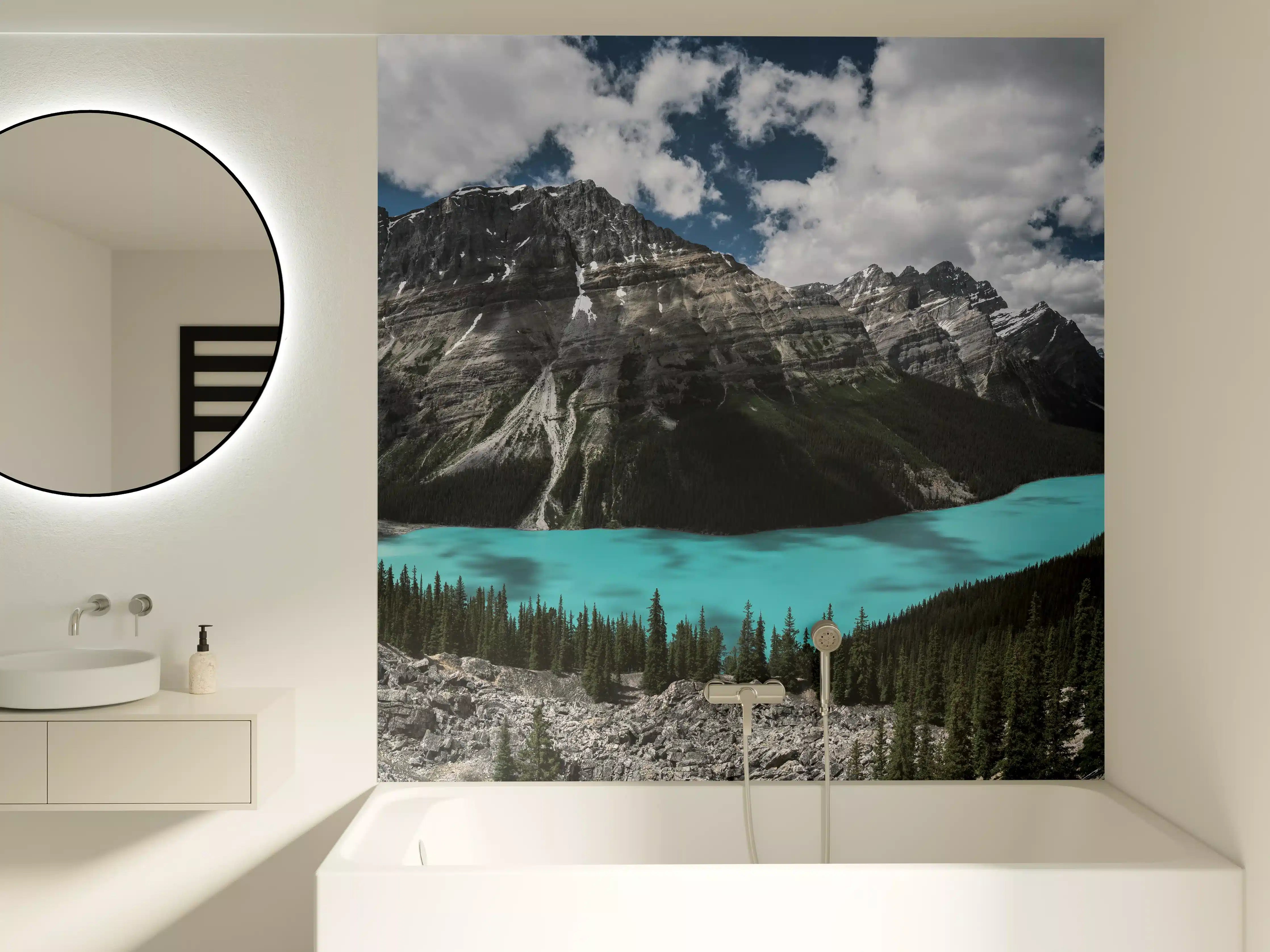 Badewannen-Rückwand - Panorama von Banff National Park (Kanada)