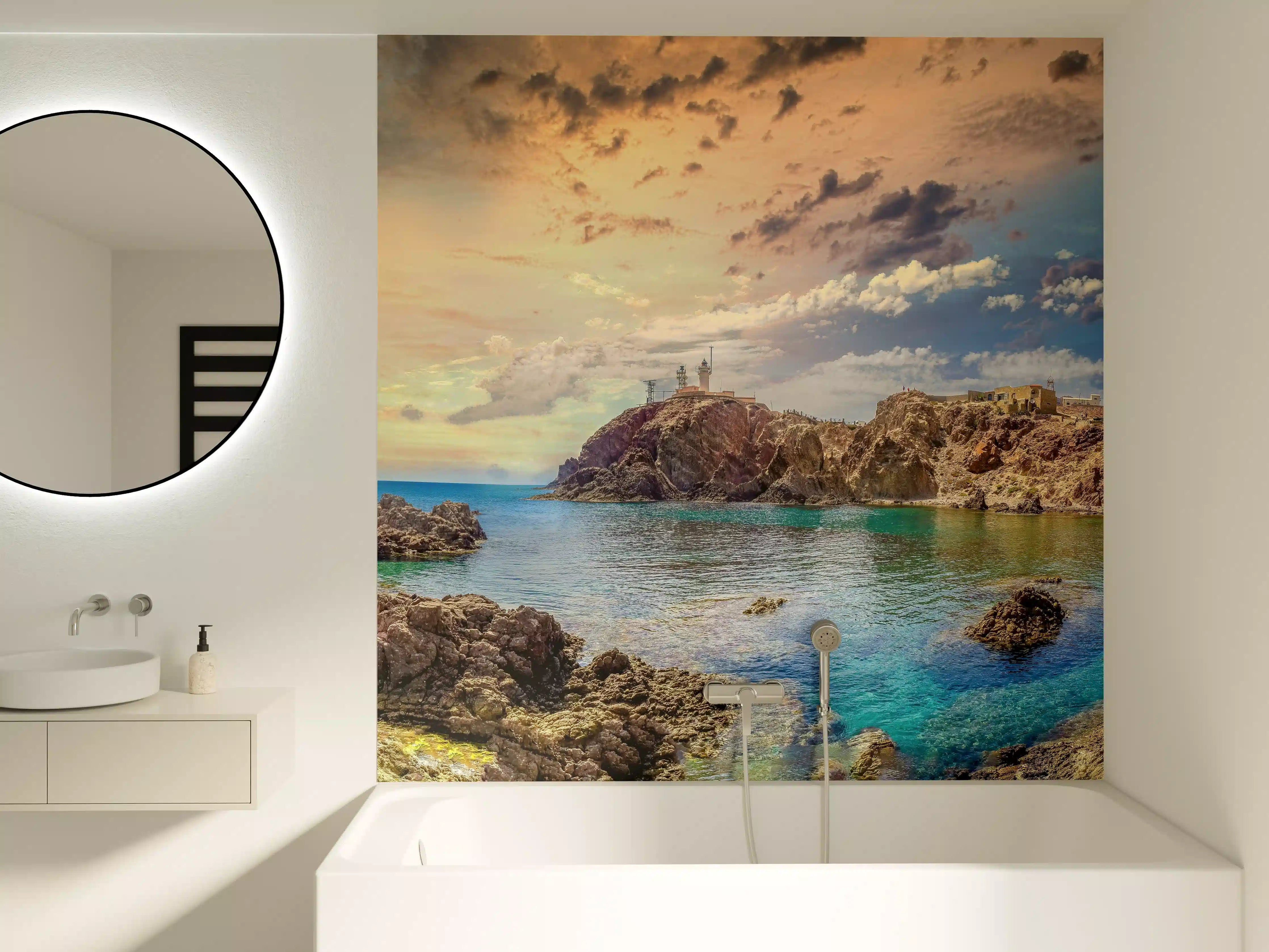 Badewannen-Rückwand - Panoramablick - Arrecife de las Sirenas