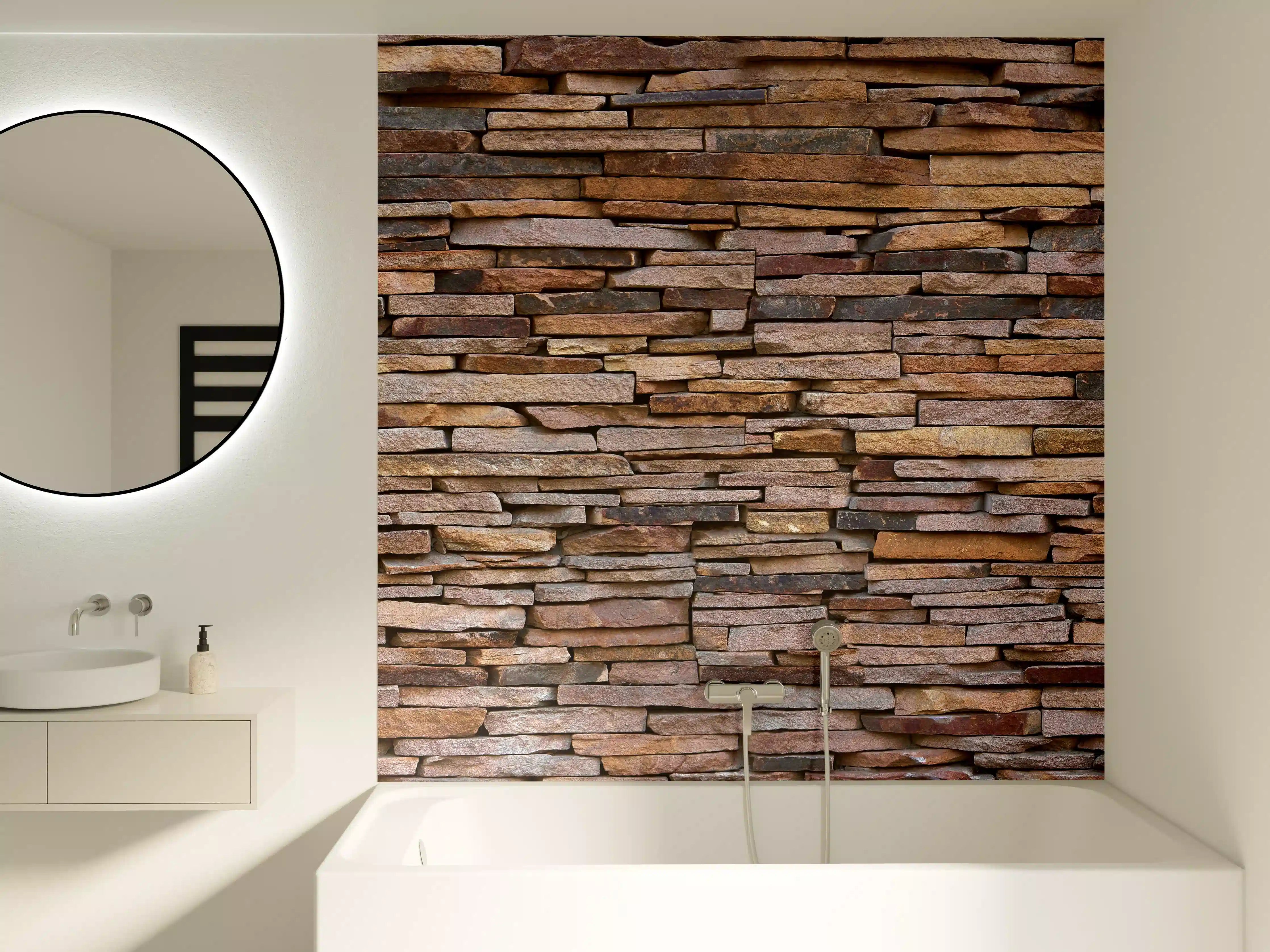 Badewannen-Rückwand - Panoramaplatte Granit