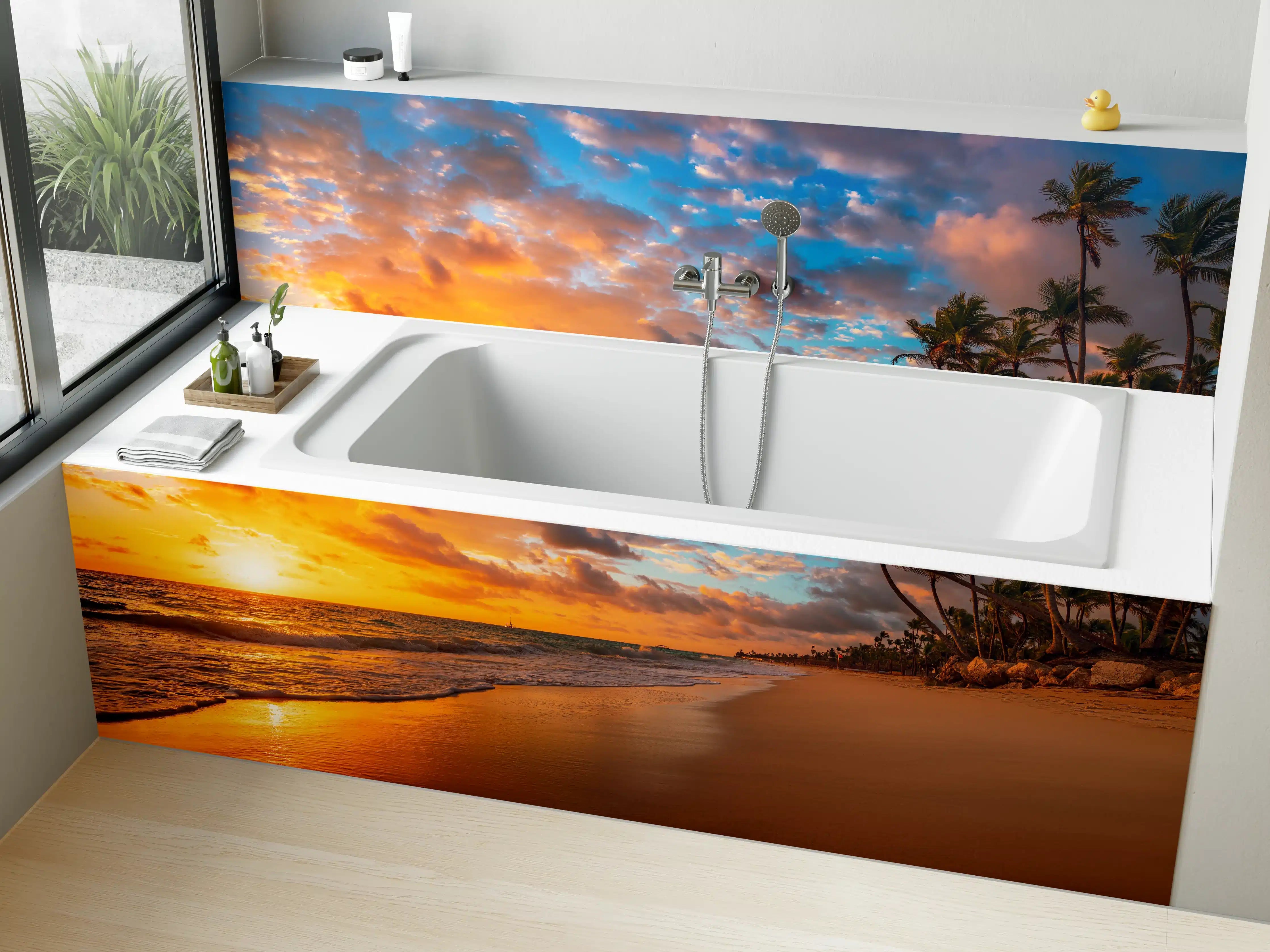 Badewannen-Rückwand - Paradiesischer Strand Coson