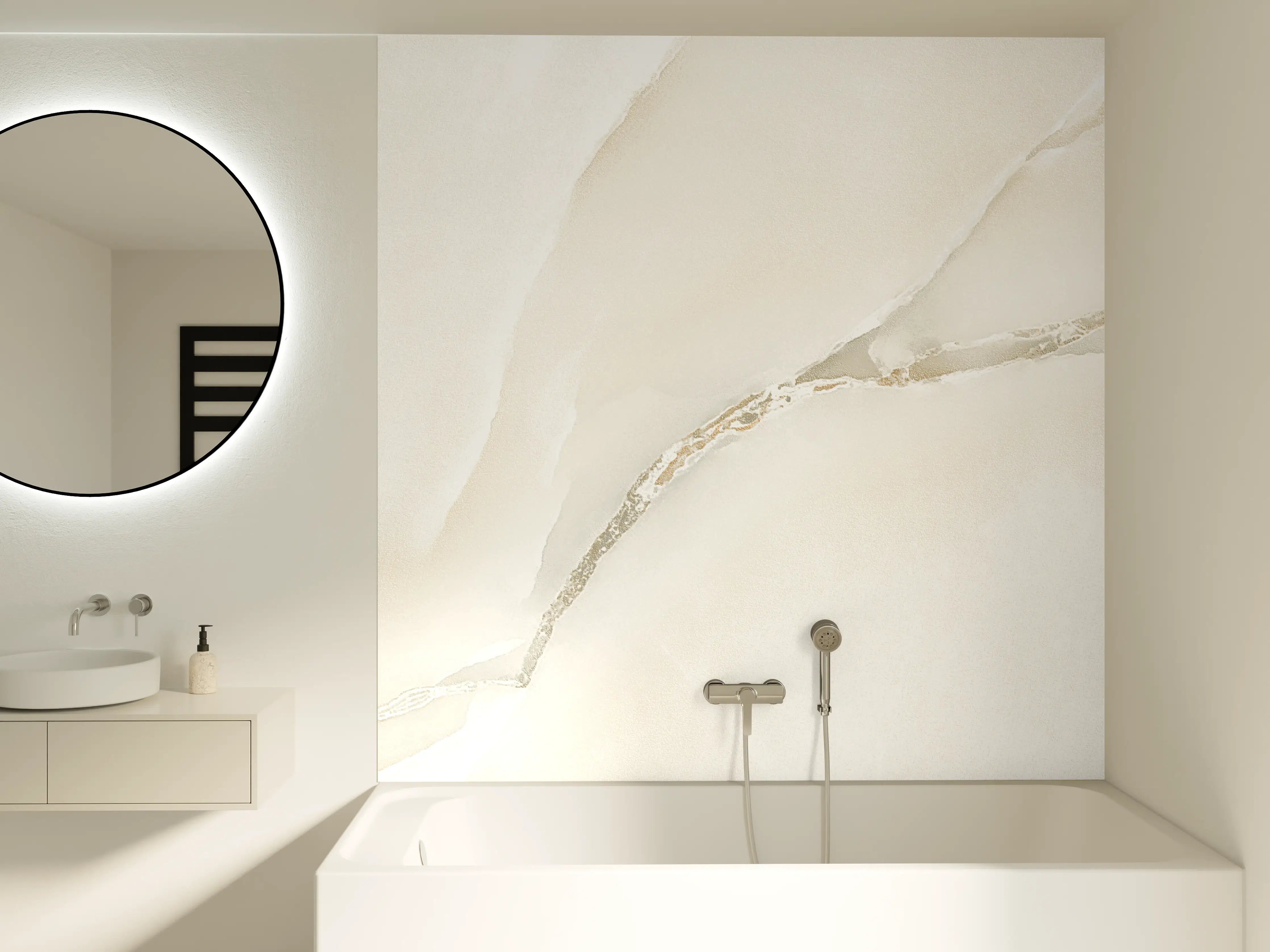 Badewannen-Rückwand - Polierter Onyxmarmor 1