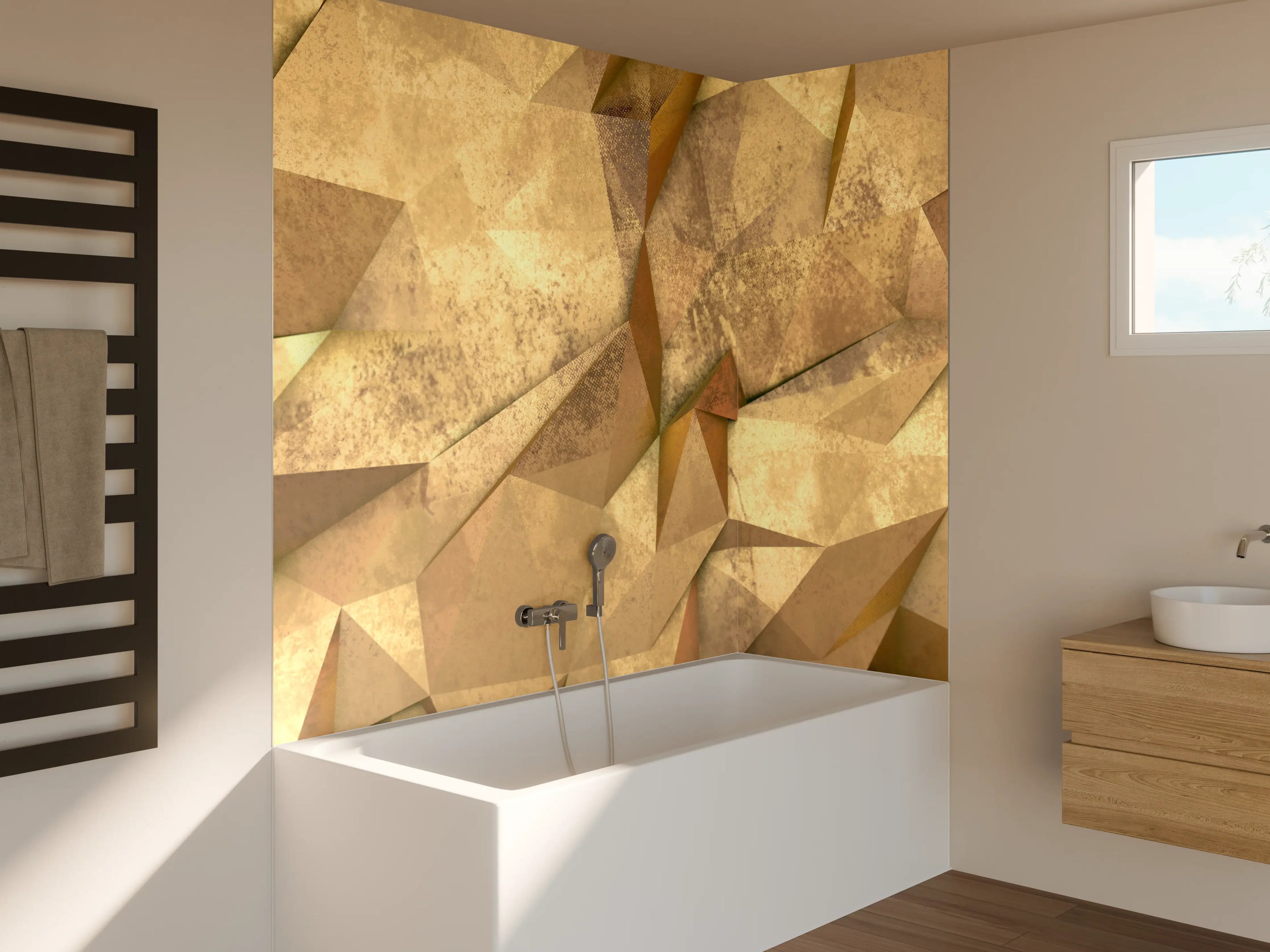 Badewannen-Rückwand - Polygonale Hntergrund Textur