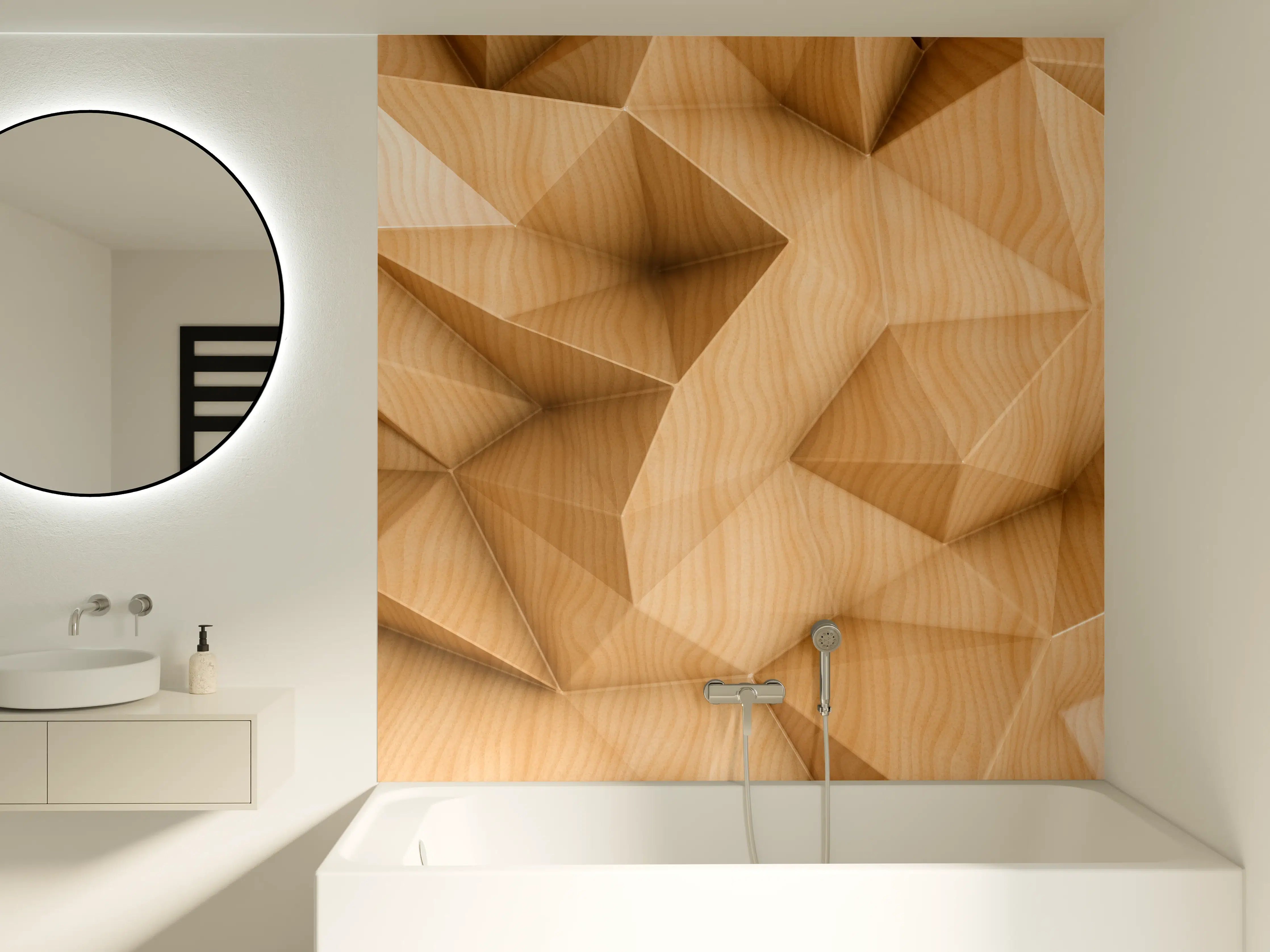 Badewannen-Rückwand - Polygonaler abstrakter Hintergrund
