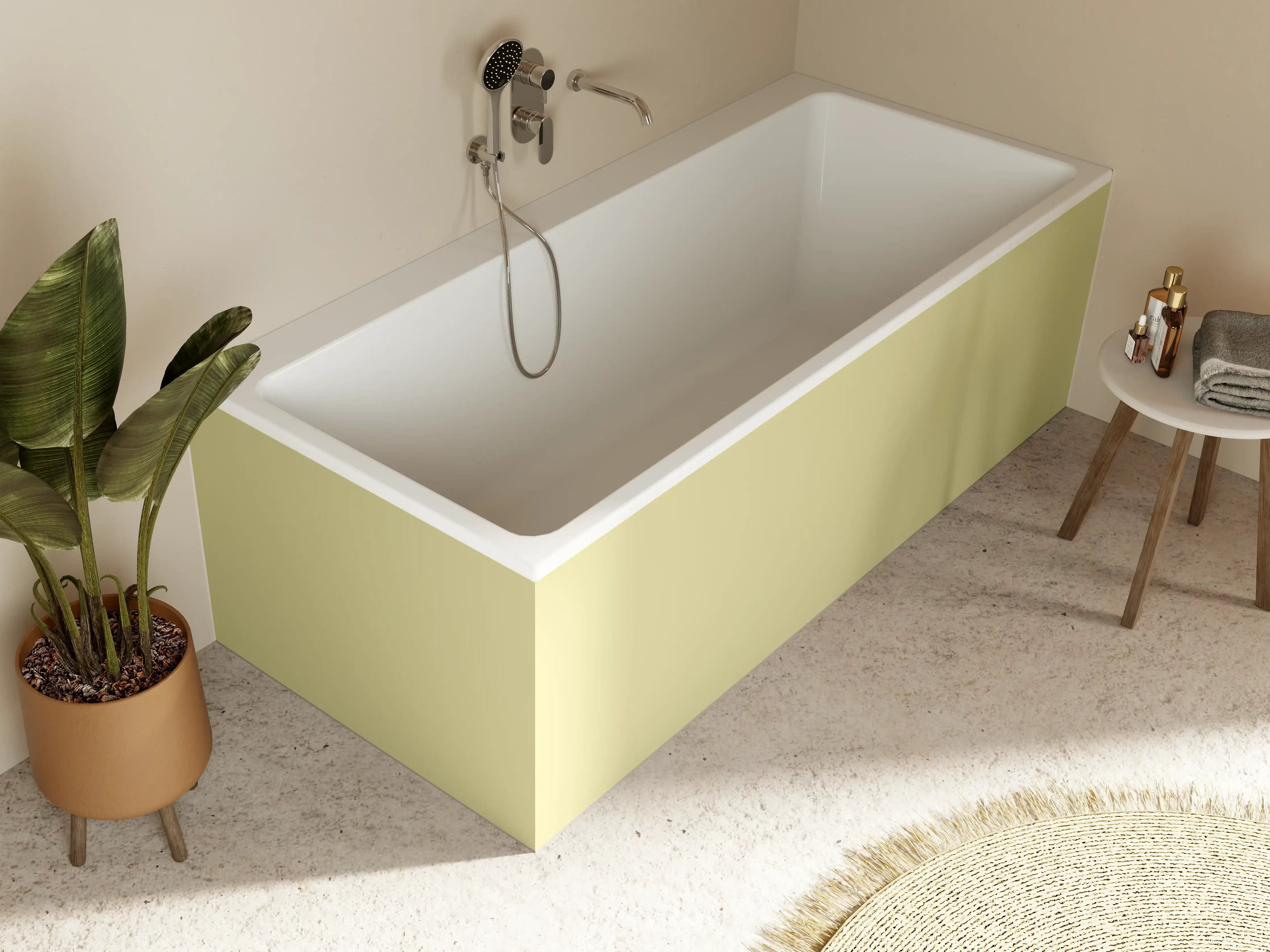 Badewannen-Rückwand - RAL 1000 (Grünbeige)