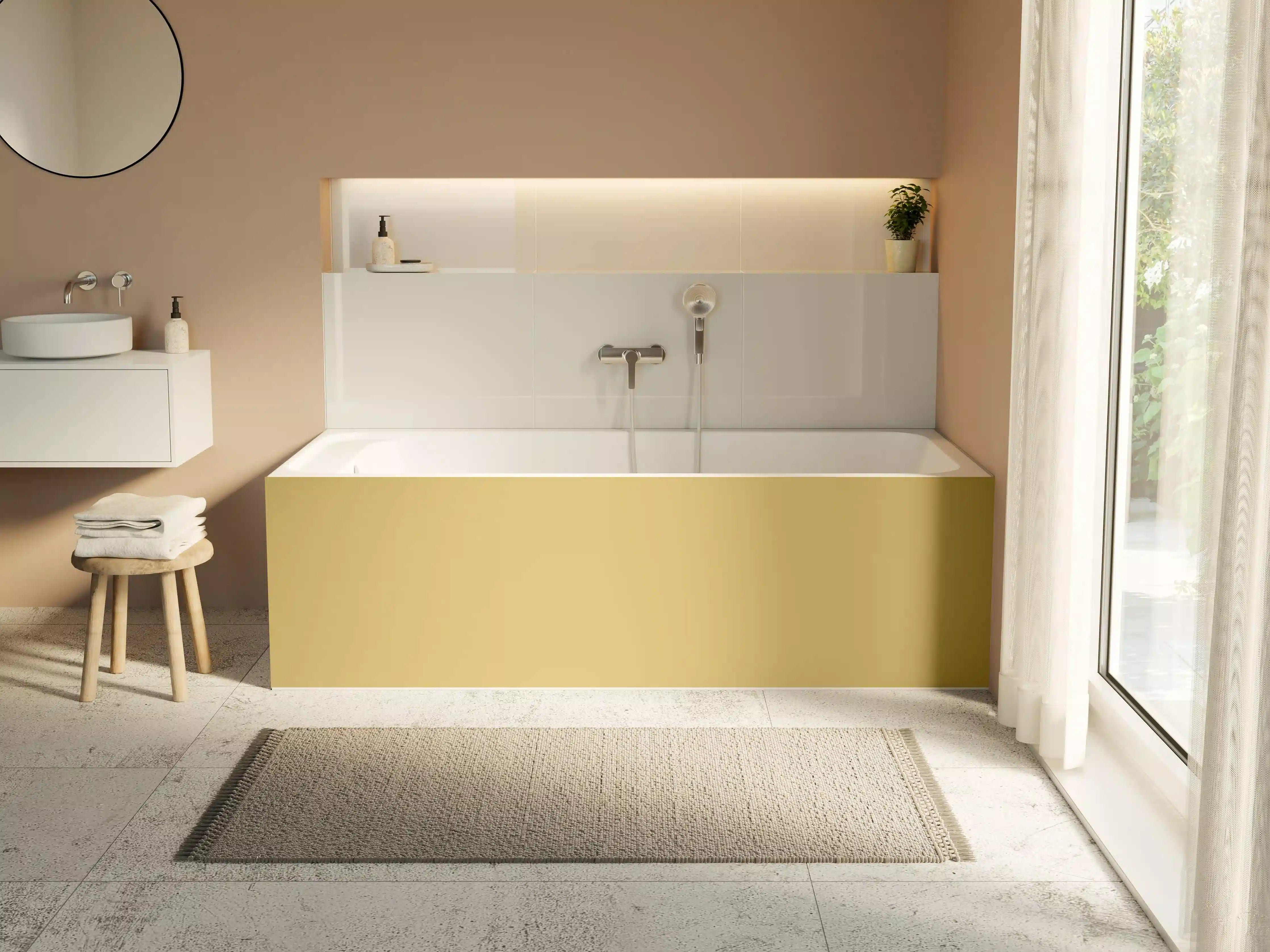 Badewannen-Rückwand - RAL 1002 (Sandgelb)