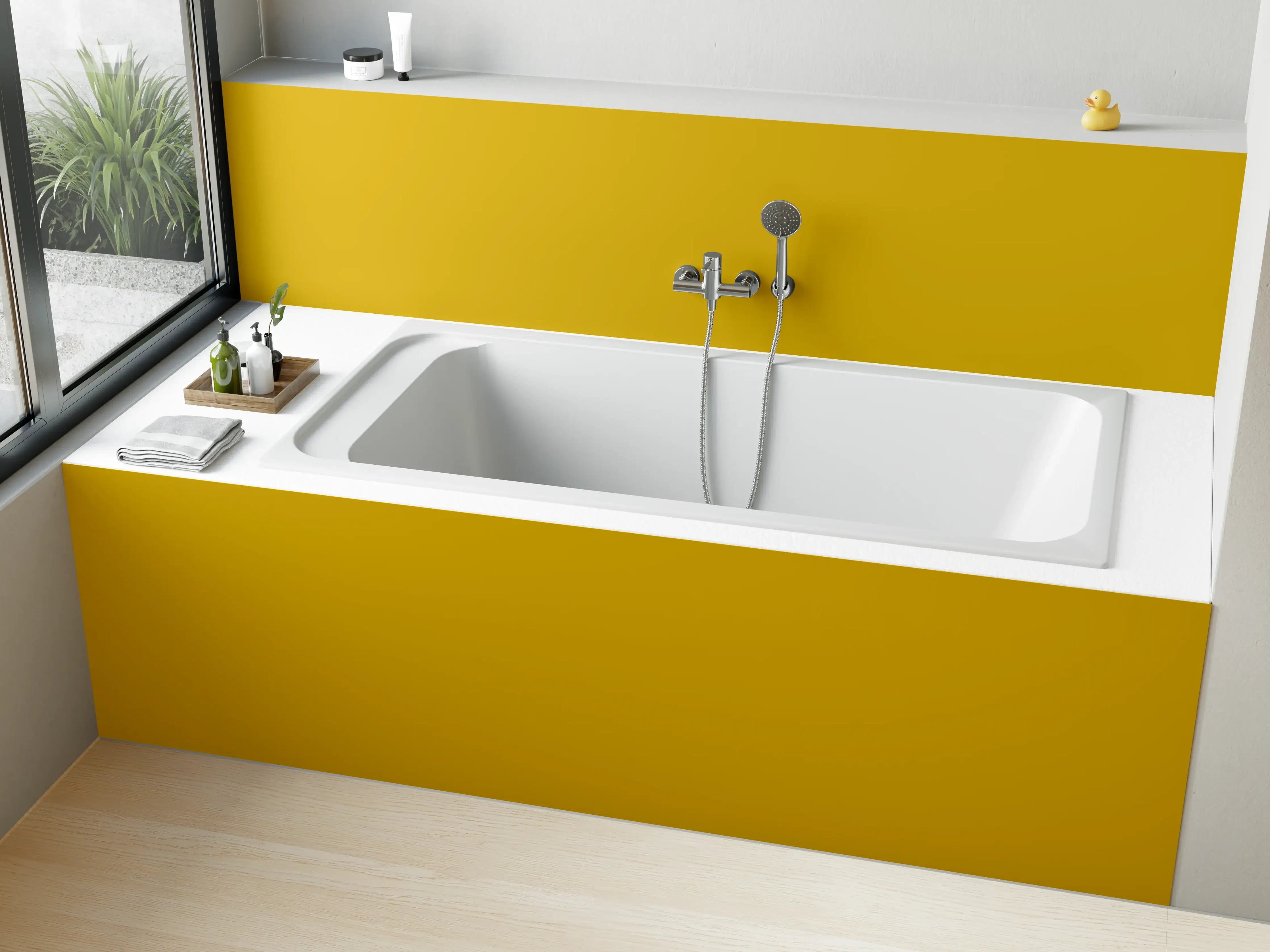 Badewannen-Rückwand - RAL 1005 (Honiggelb)