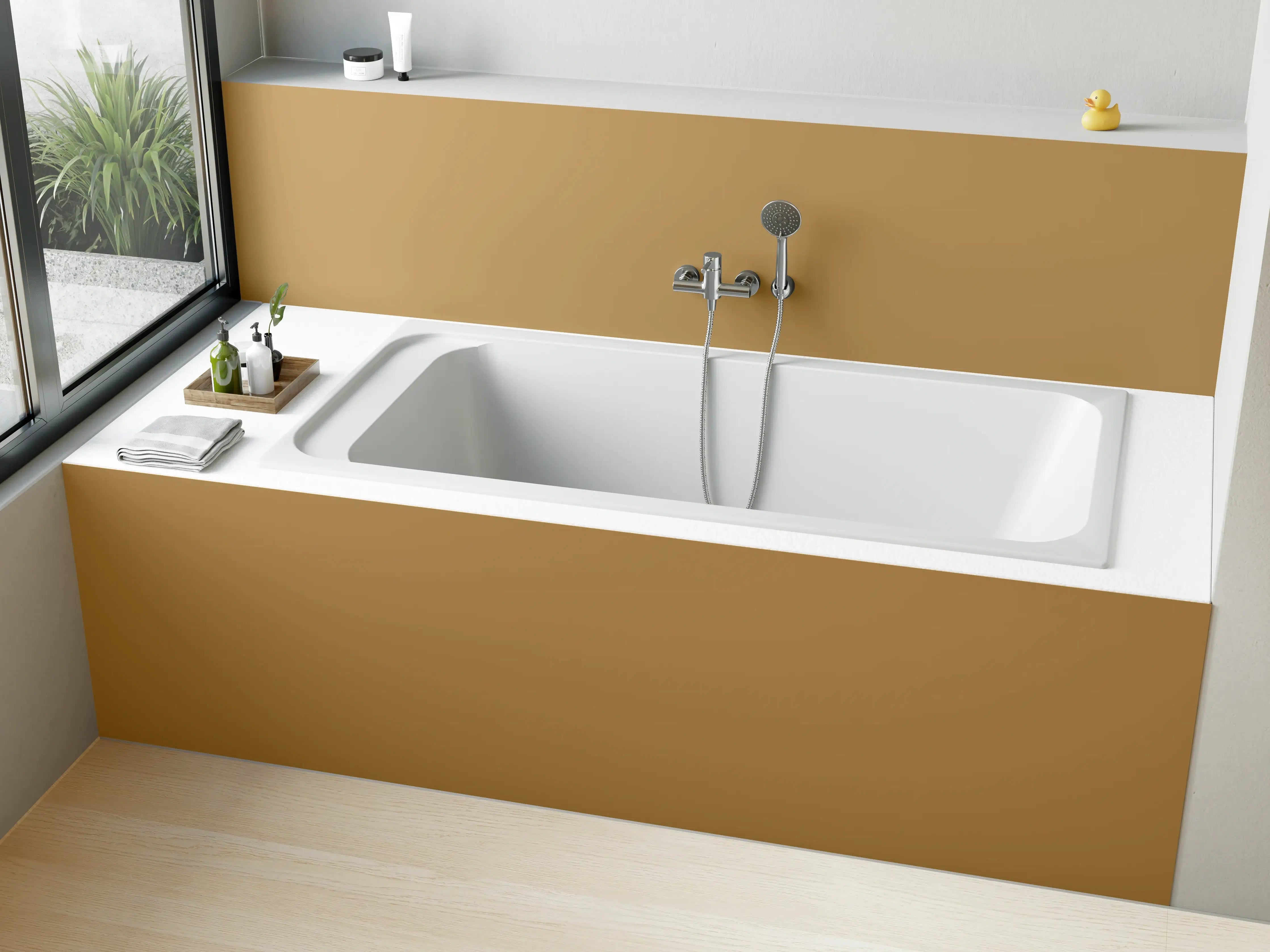 Badewannen-Rückwand - RAL 1011 (Braunbeige)