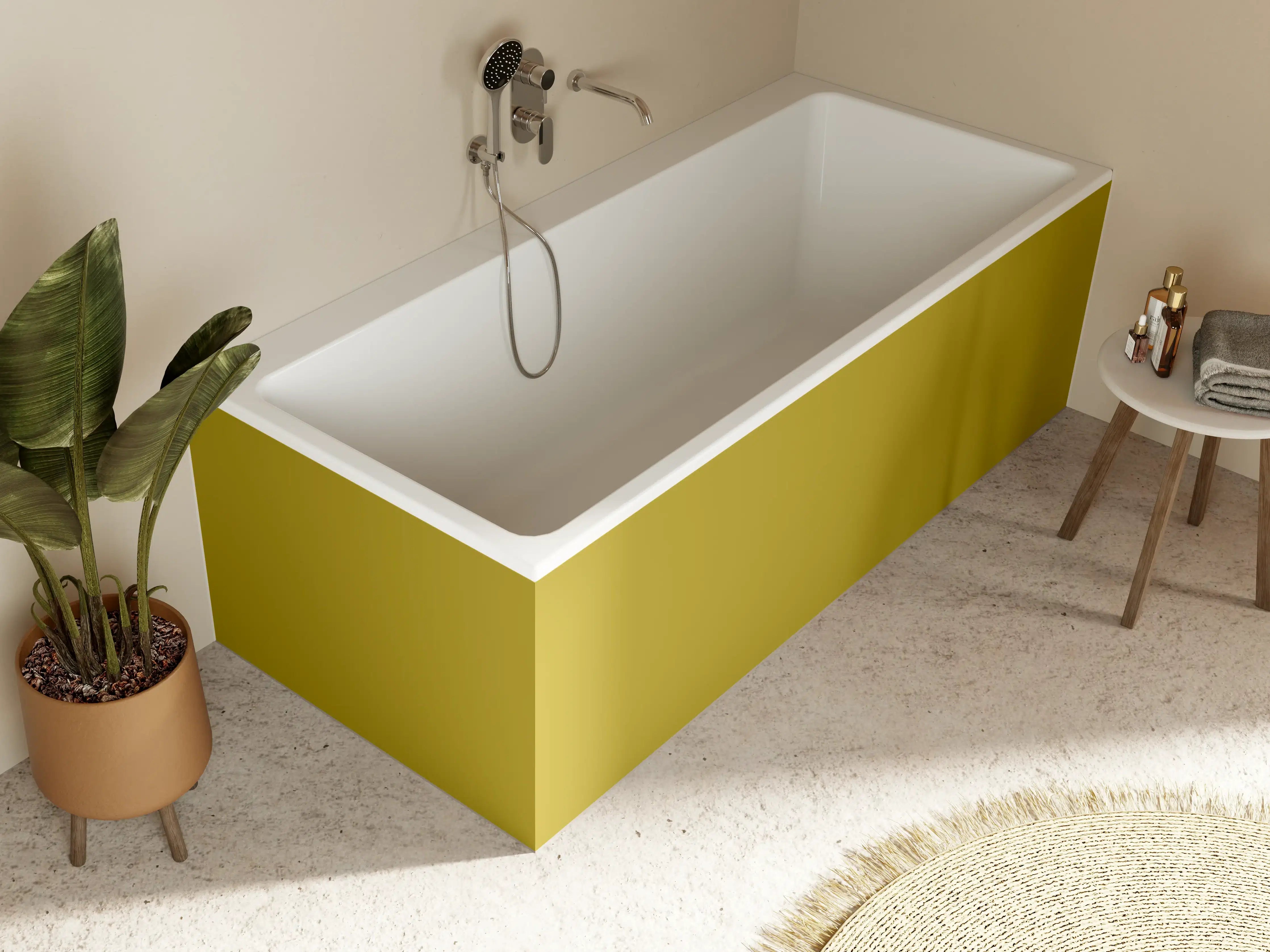 Badewannen-Rückwand - RAL 1027 (Curry)