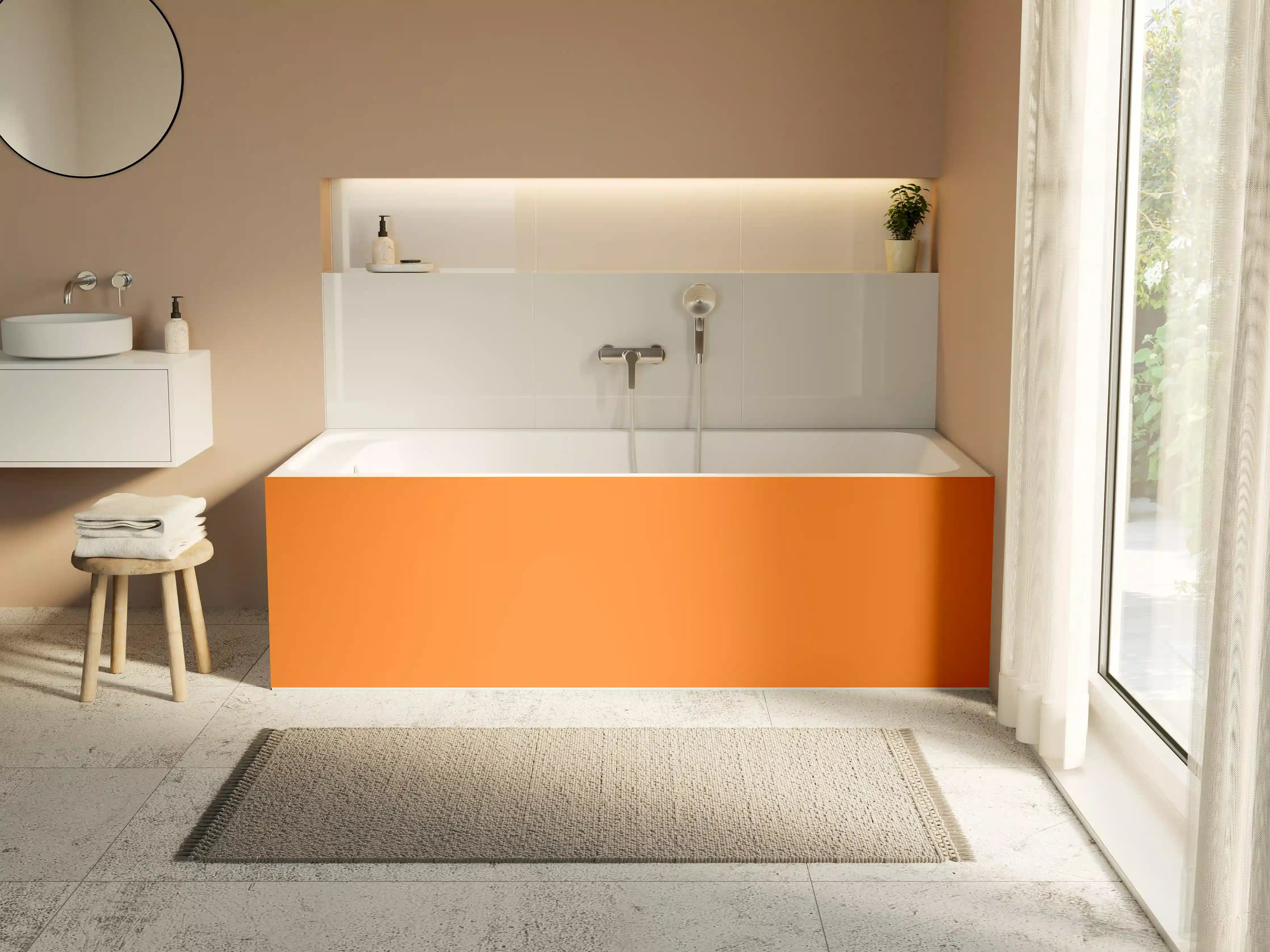 Badewannen-Rückwand - RAL 2003 (Pastellorange)