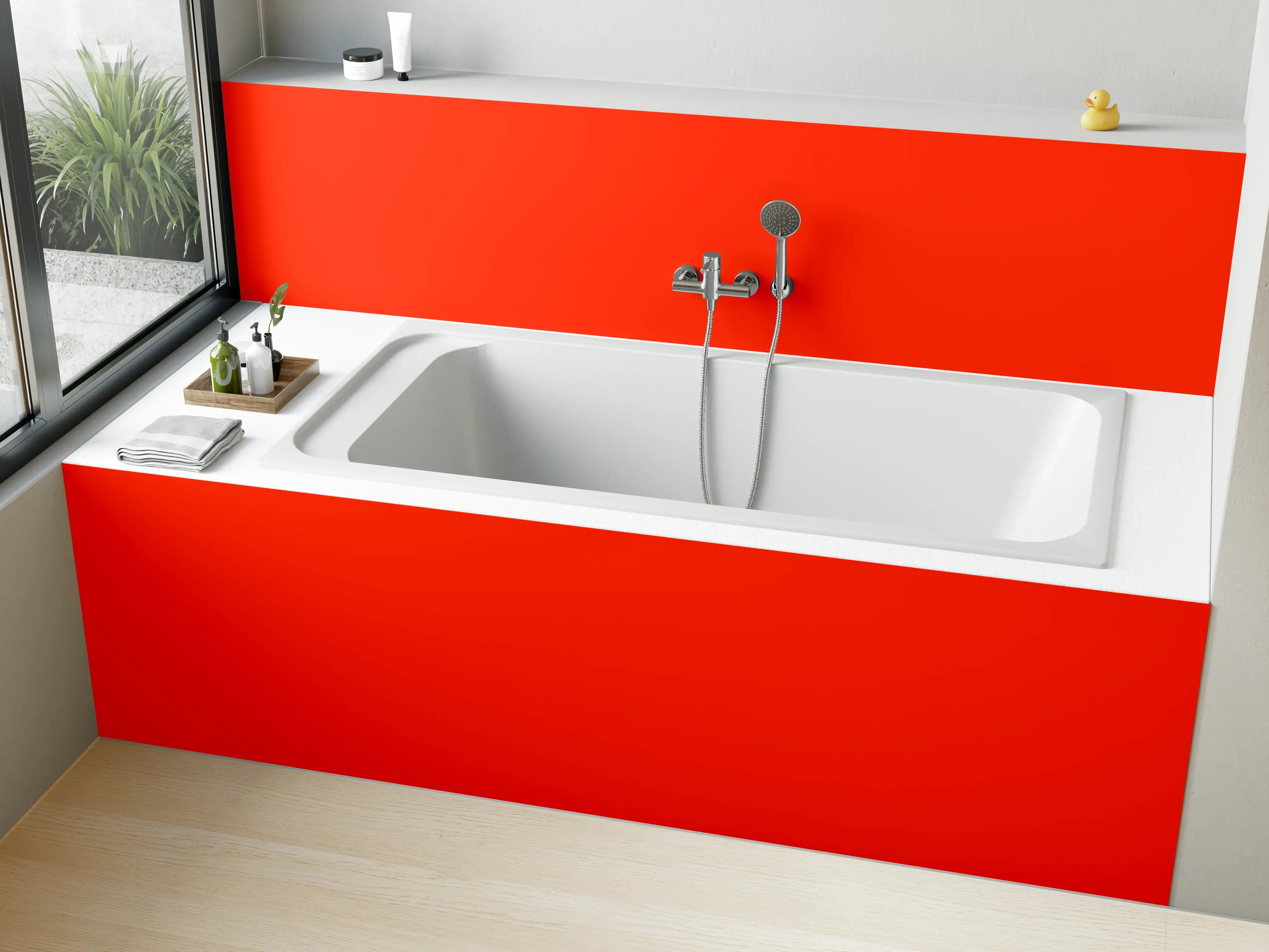 Badewannen-Rückwand - RAL 2005 (Leuchtendes Orange)