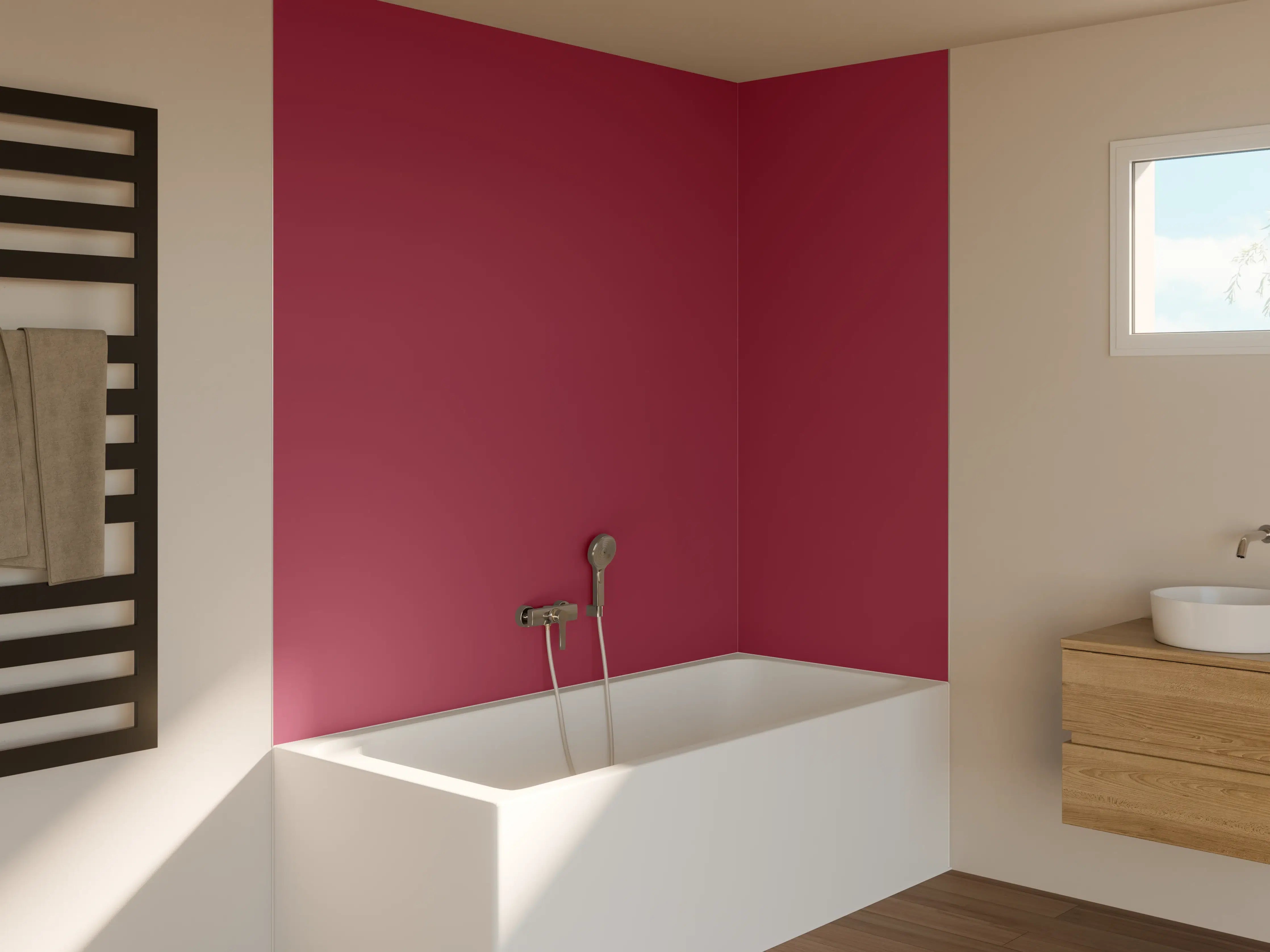 Badewannen-Rückwand - RAL 4002 (Rotviolett)