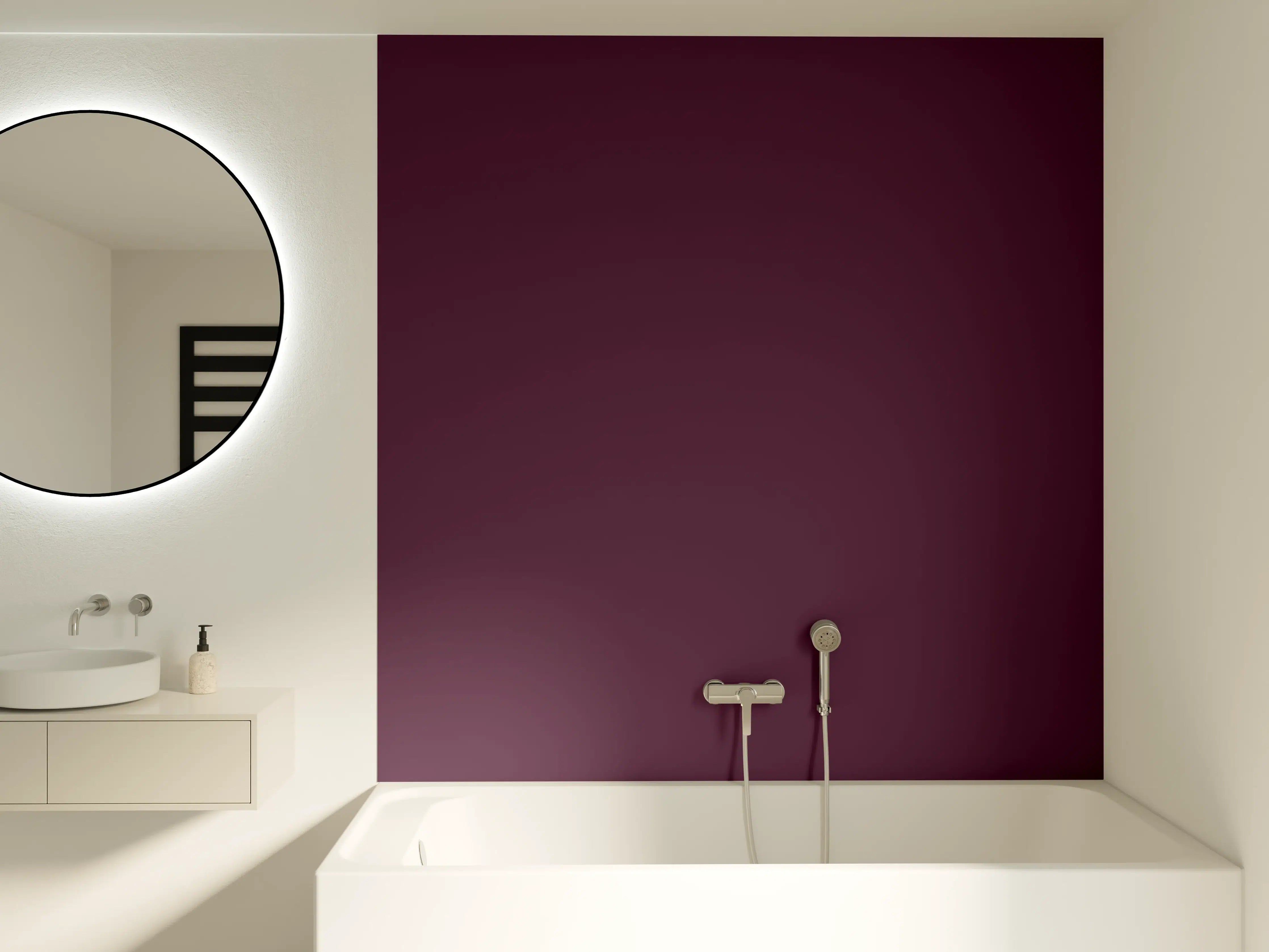 Badewannen-Rückwand - RAL 4007 (Purpurviolett)