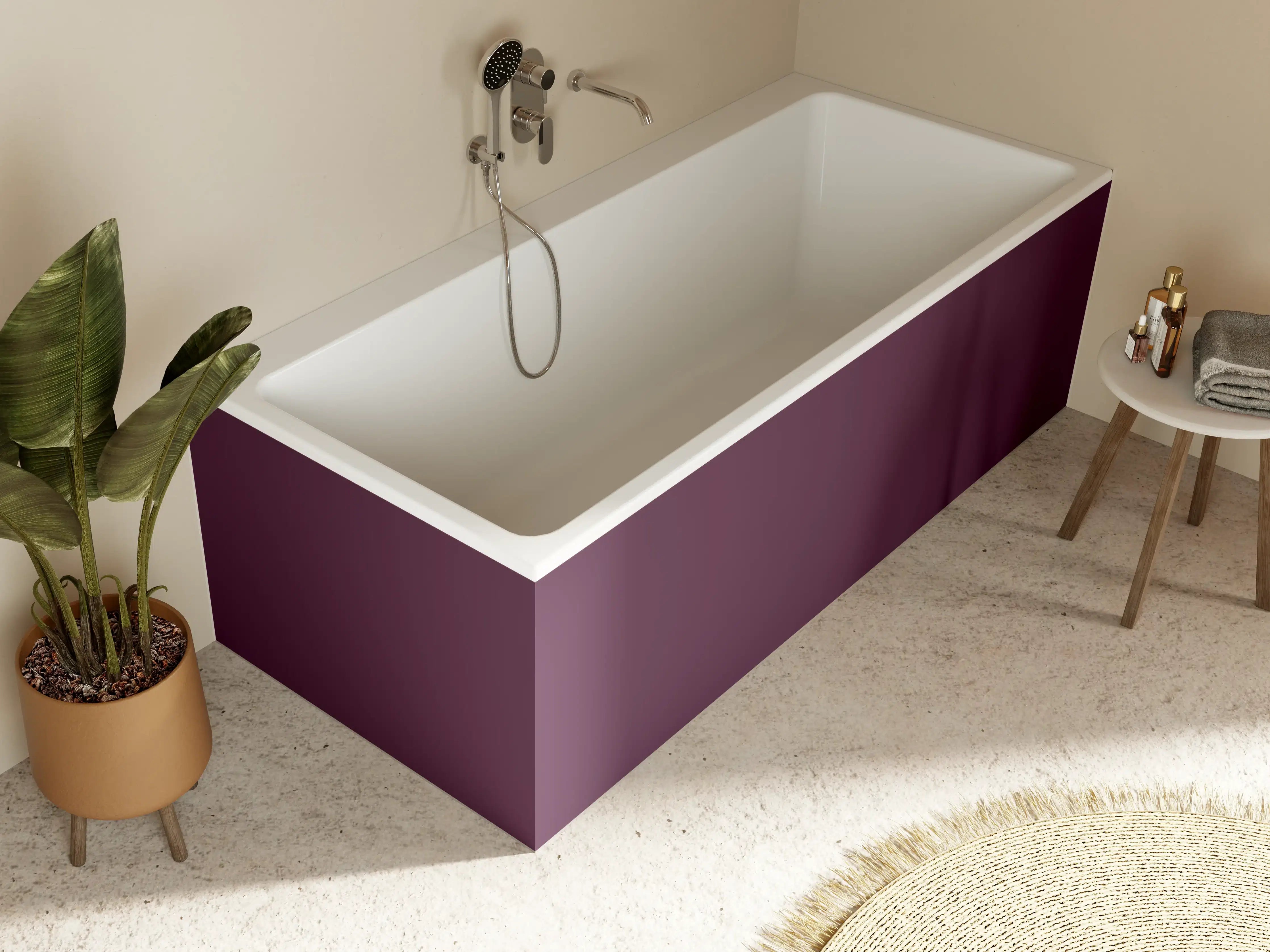 Badewannen-Rückwand - RAL 4007 (Purpurviolett)