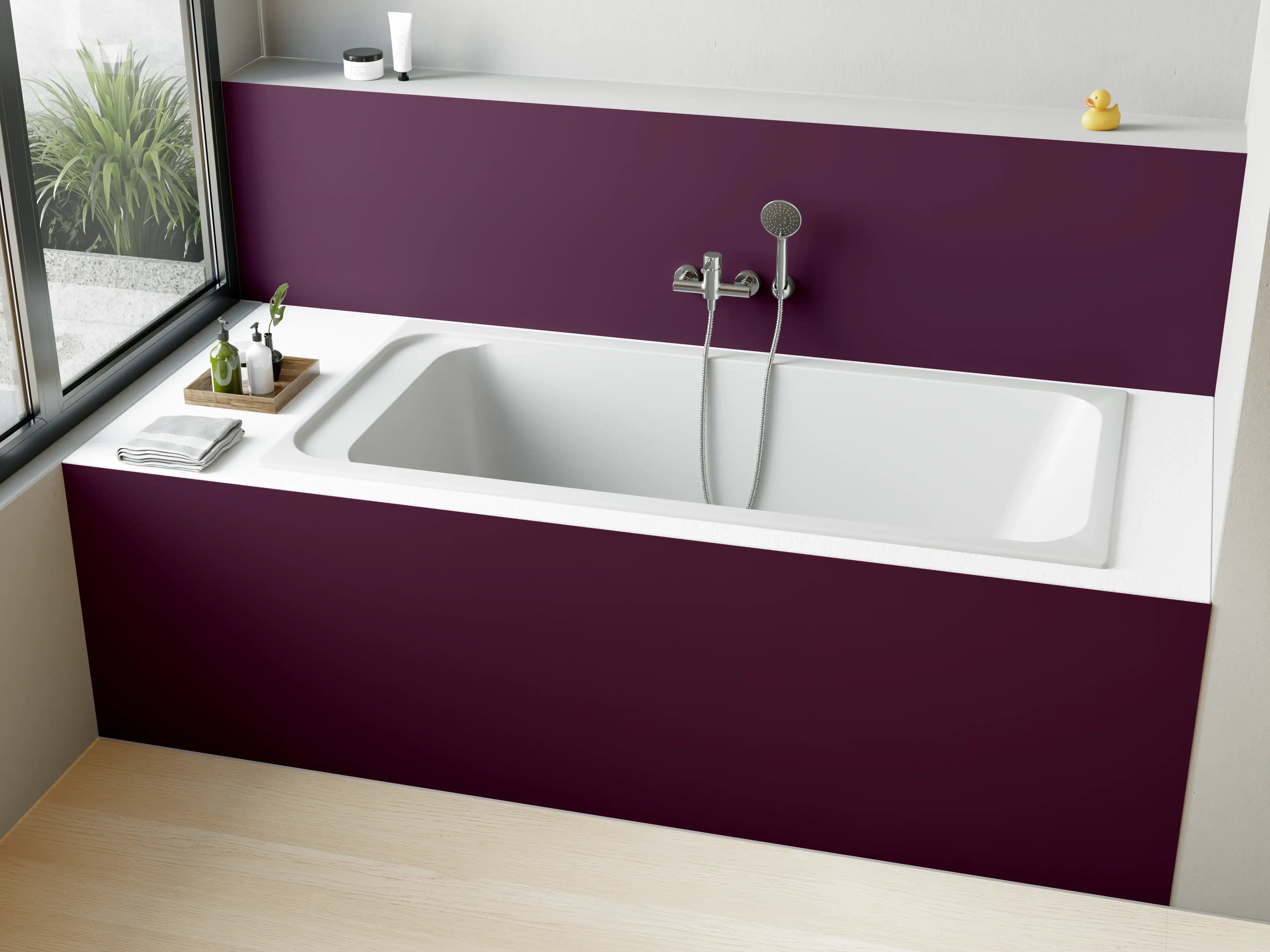 Badewannen-Rückwand - RAL 4007 (Purpurviolett)