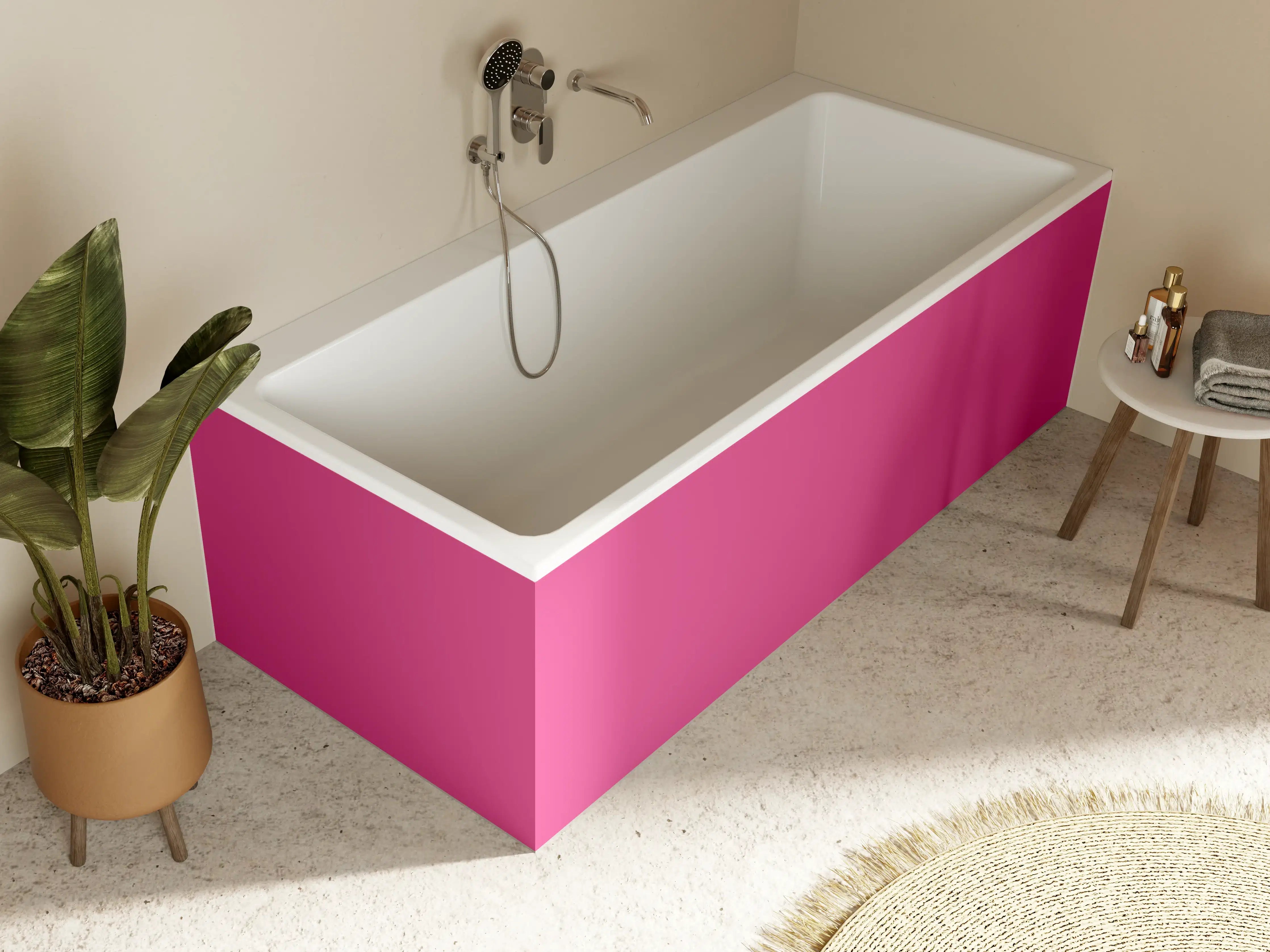 Badewannen-Rückwand - RAL 4010 (Telemagenta)