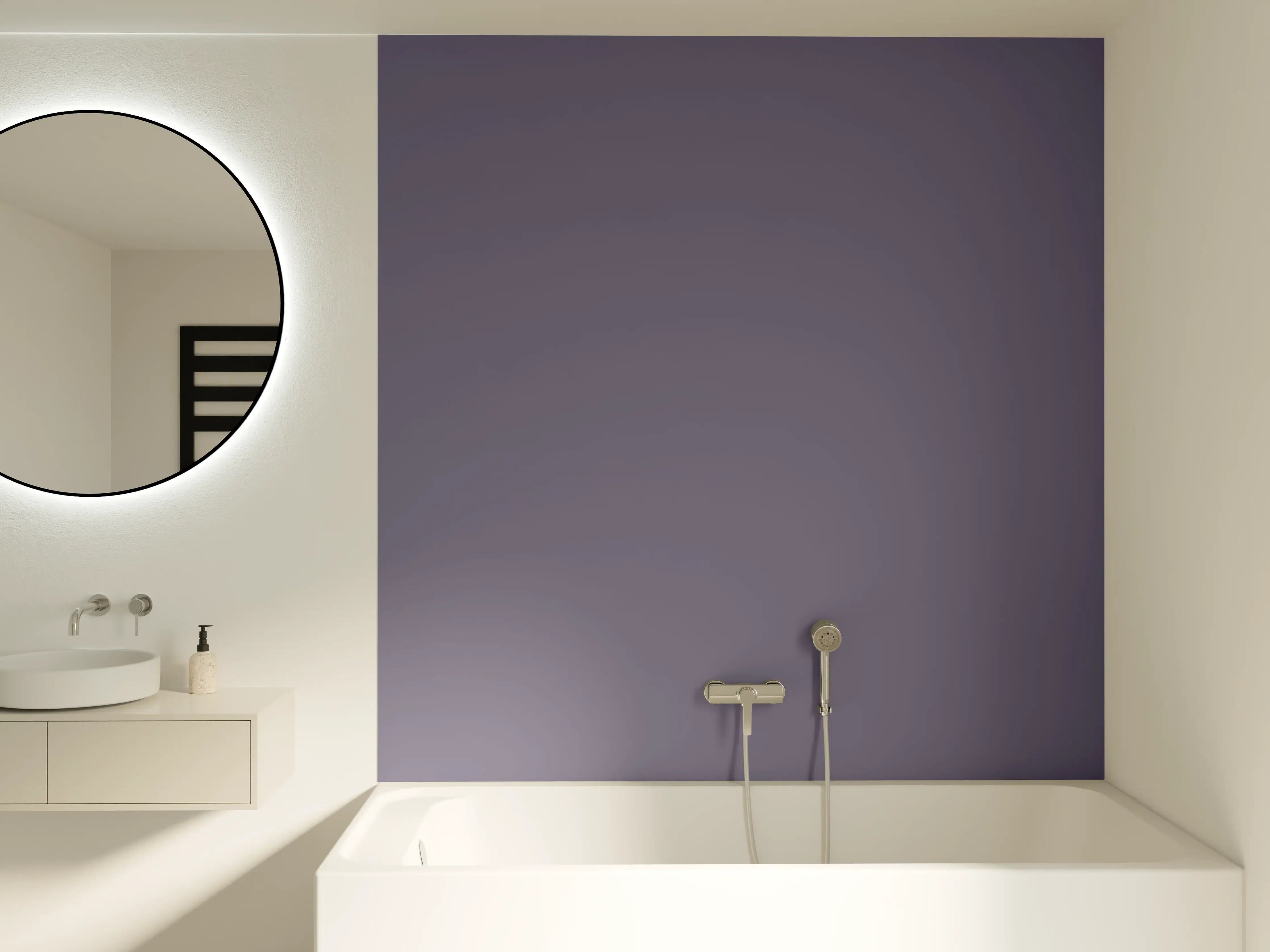 Badewannen-Rückwand - RAL 4012 (Perlbrombeere)