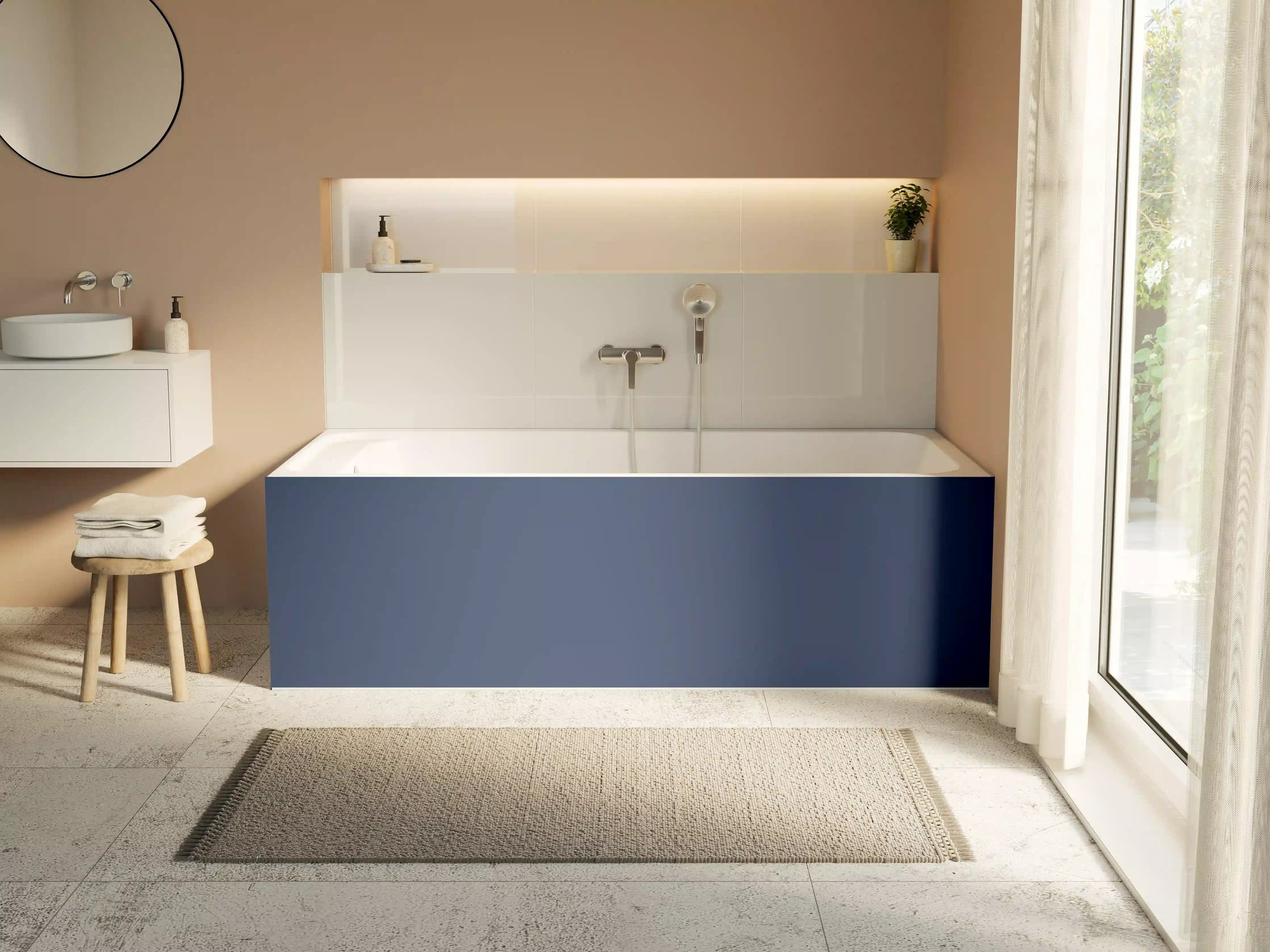 Badewannen-Rückwand - RAL 5000 (Violettblau)