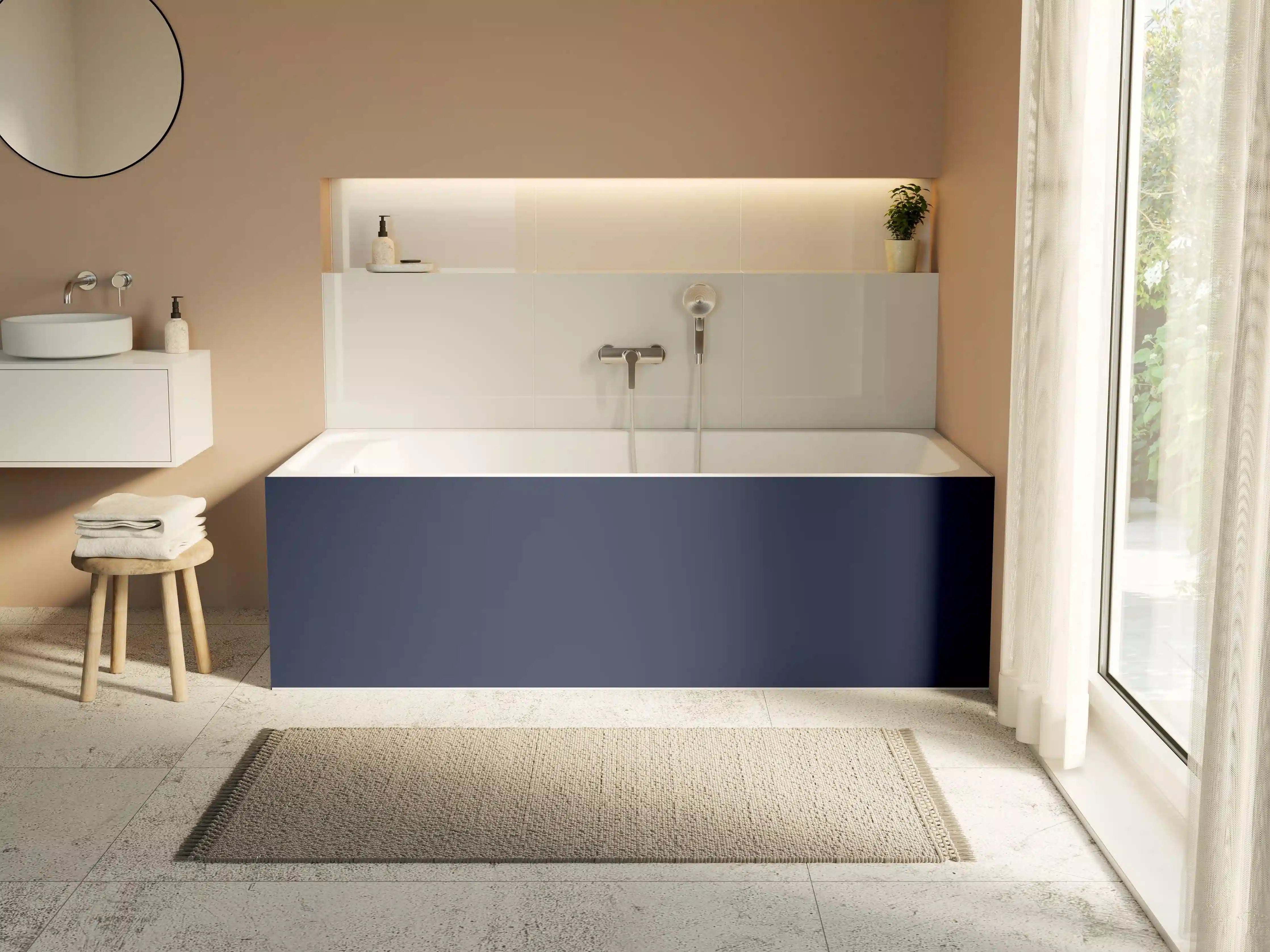 Badewannen-Rückwand - RAL 5003 (Saphirblau)