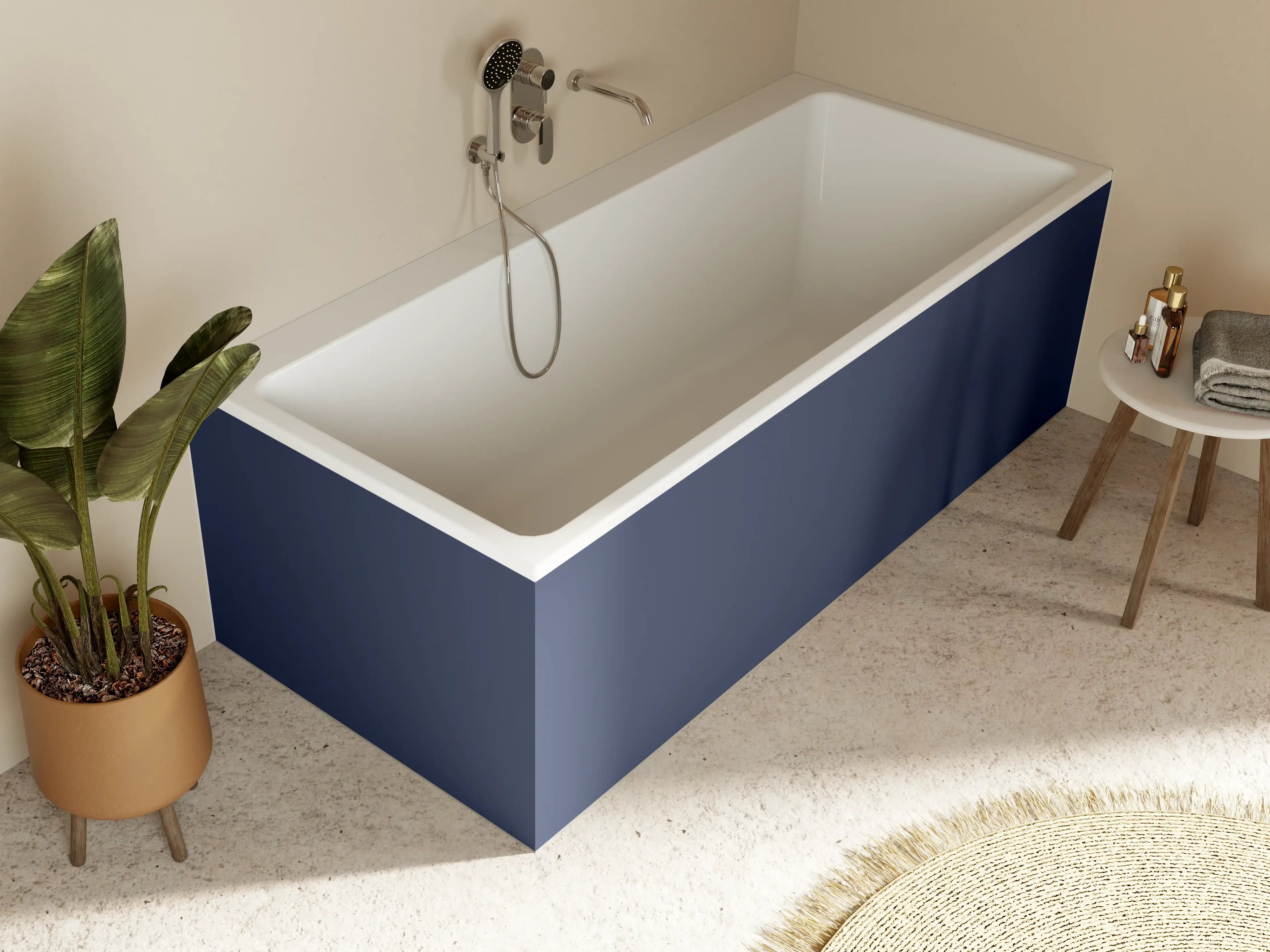 Badewannen-Rückwand - RAL 5003 (Saphirblau)