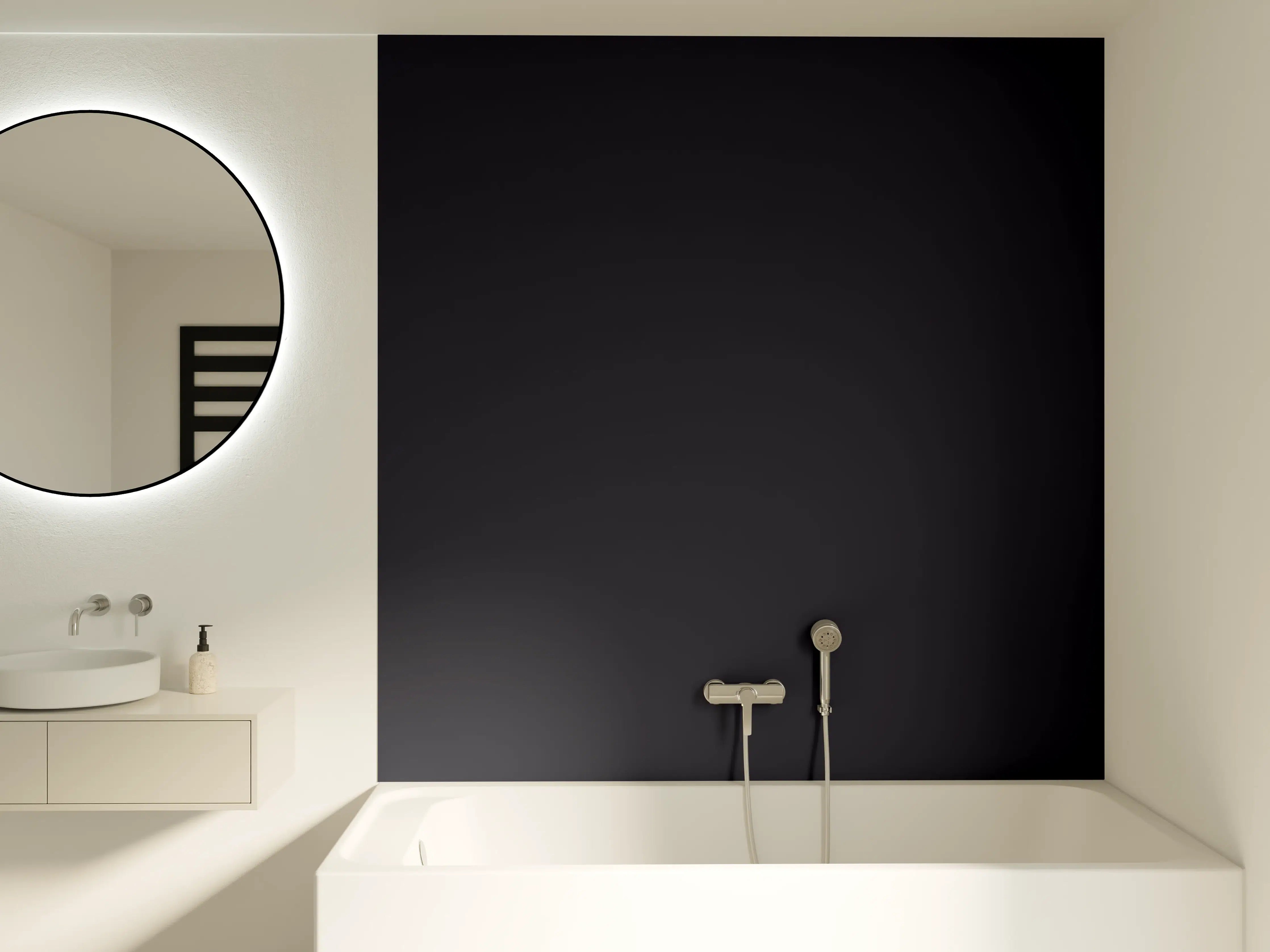 Badewannen-Rückwand - RAL 5004 (Schwarzblau)