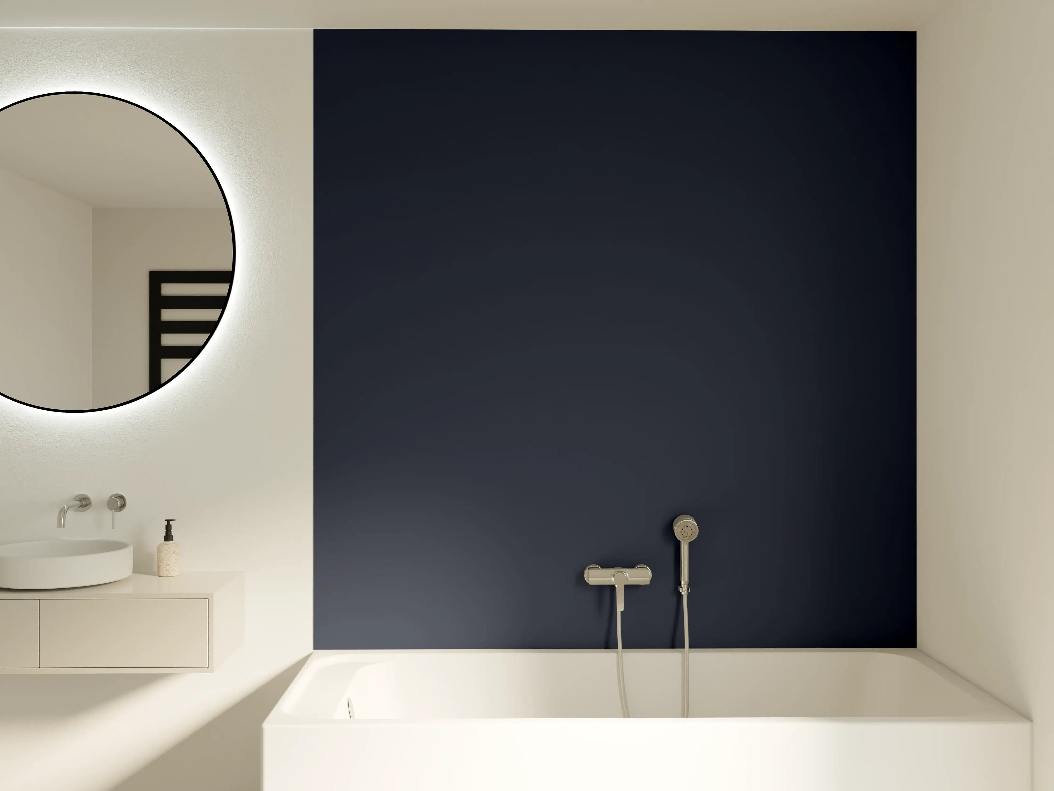 Badewannen-Rückwand - RAL 5011 (Stahlblau)