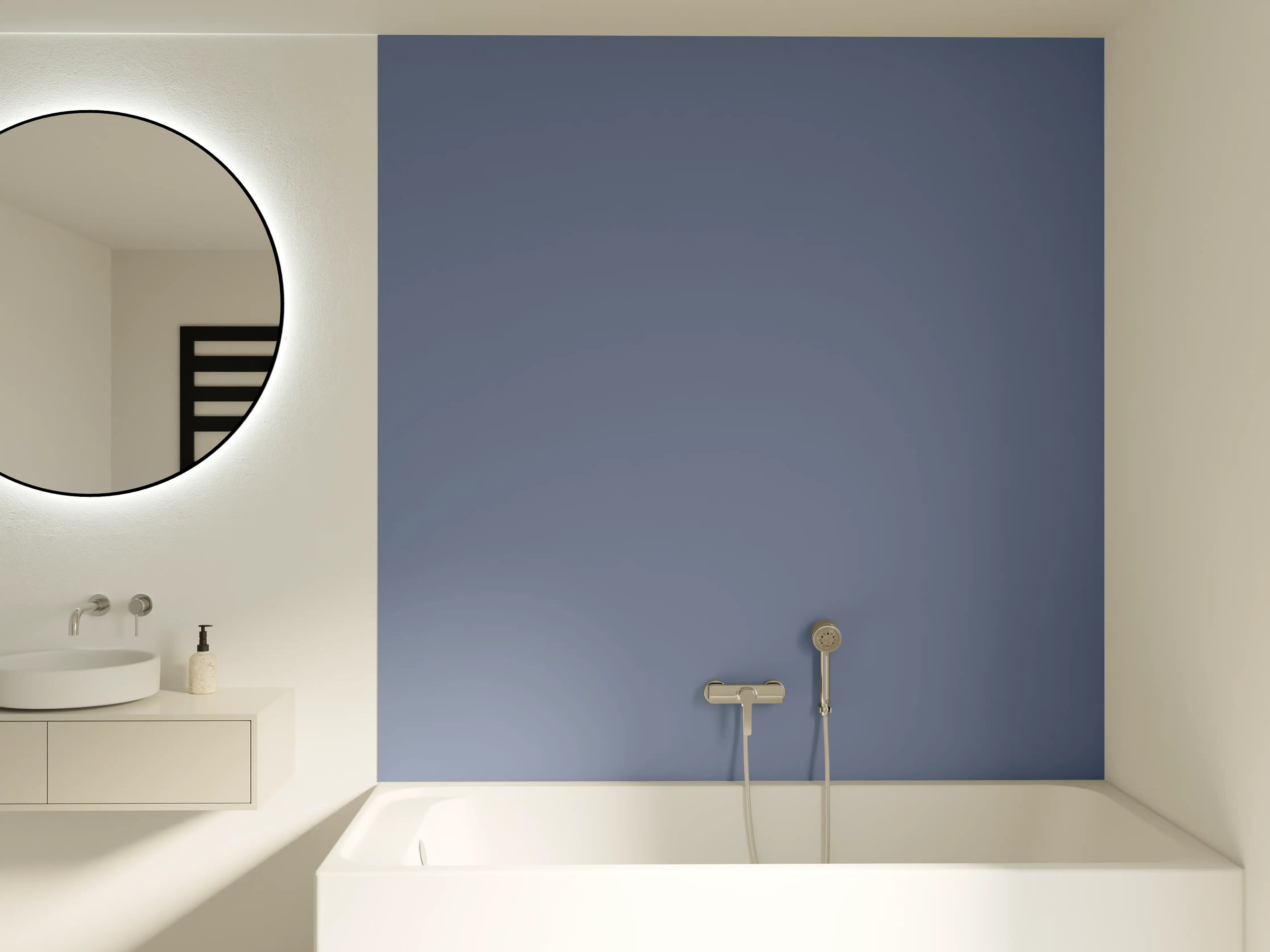 Badewannen-Rückwand - RAL 5014 (Taubenblau)