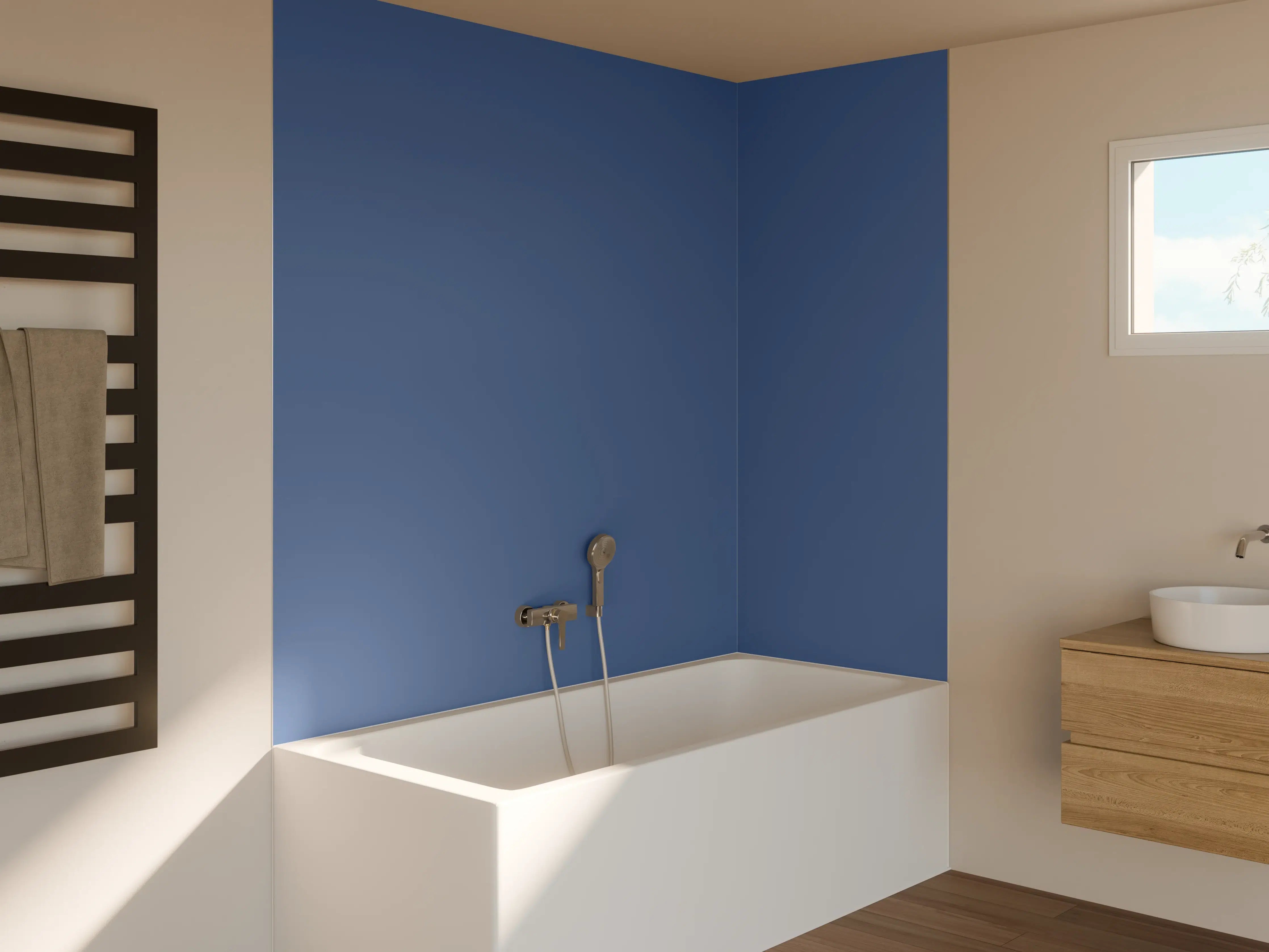 Badewannen-Rückwand - RAL 5023 (Entferntes Blau)