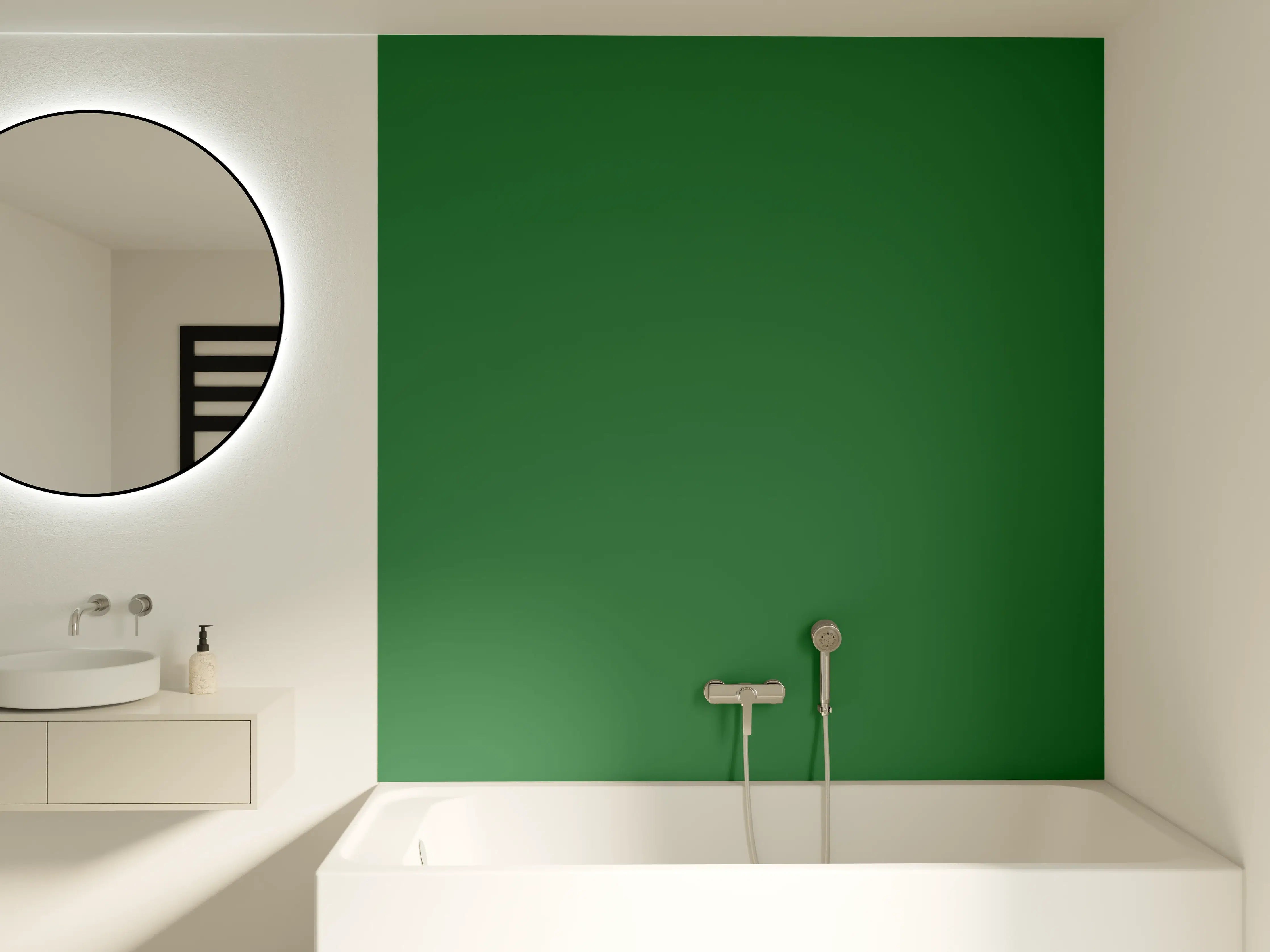 Badewannen-Rückwand - RAL 6001 (Smaragdgrün)